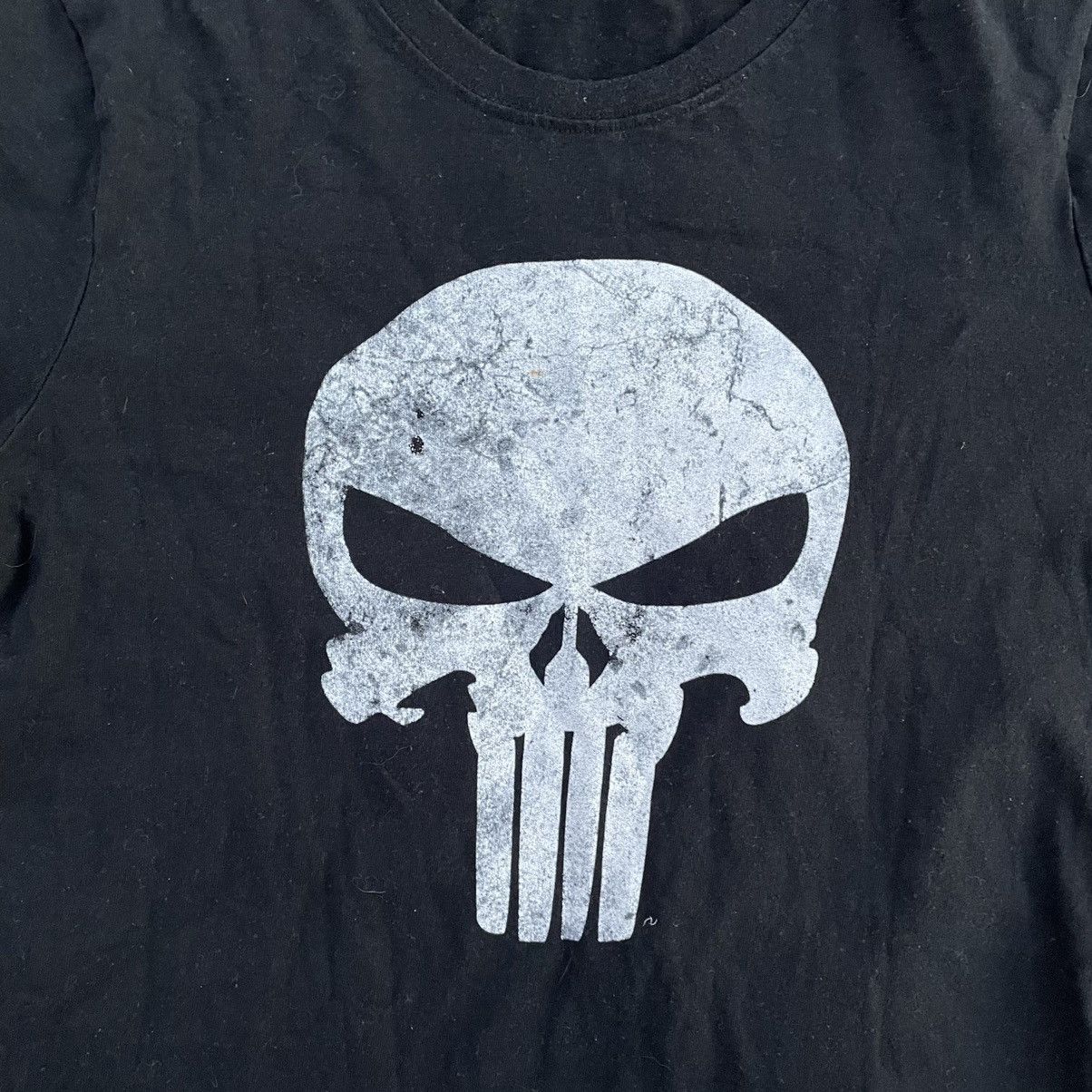 Vintage Vintage Y2K Punisher Skull Graphic Tee Grunge Black Slim M Size US M / EU 48-50 / 2 - 4 Thumbnail