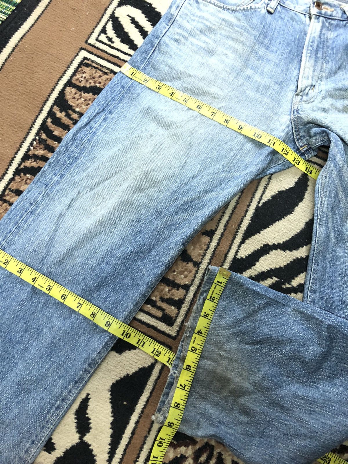 Edwin × Vintage VINTAGE SELVEDGE EDWIN 505z BLUE WASH DISTRESSED DENIM Size US 32 / EU 48 - 17 Thumbnail