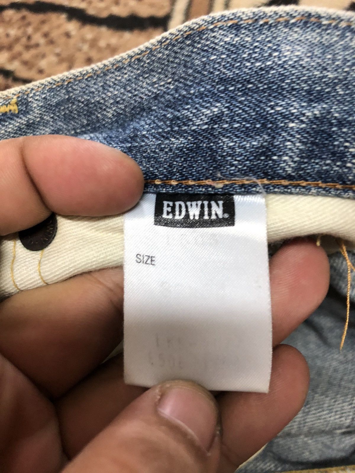Edwin × Vintage VINTAGE SELVEDGE EDWIN 505z BLUE WASH DISTRESSED DENIM Size US 32 / EU 48 - 7 Thumbnail