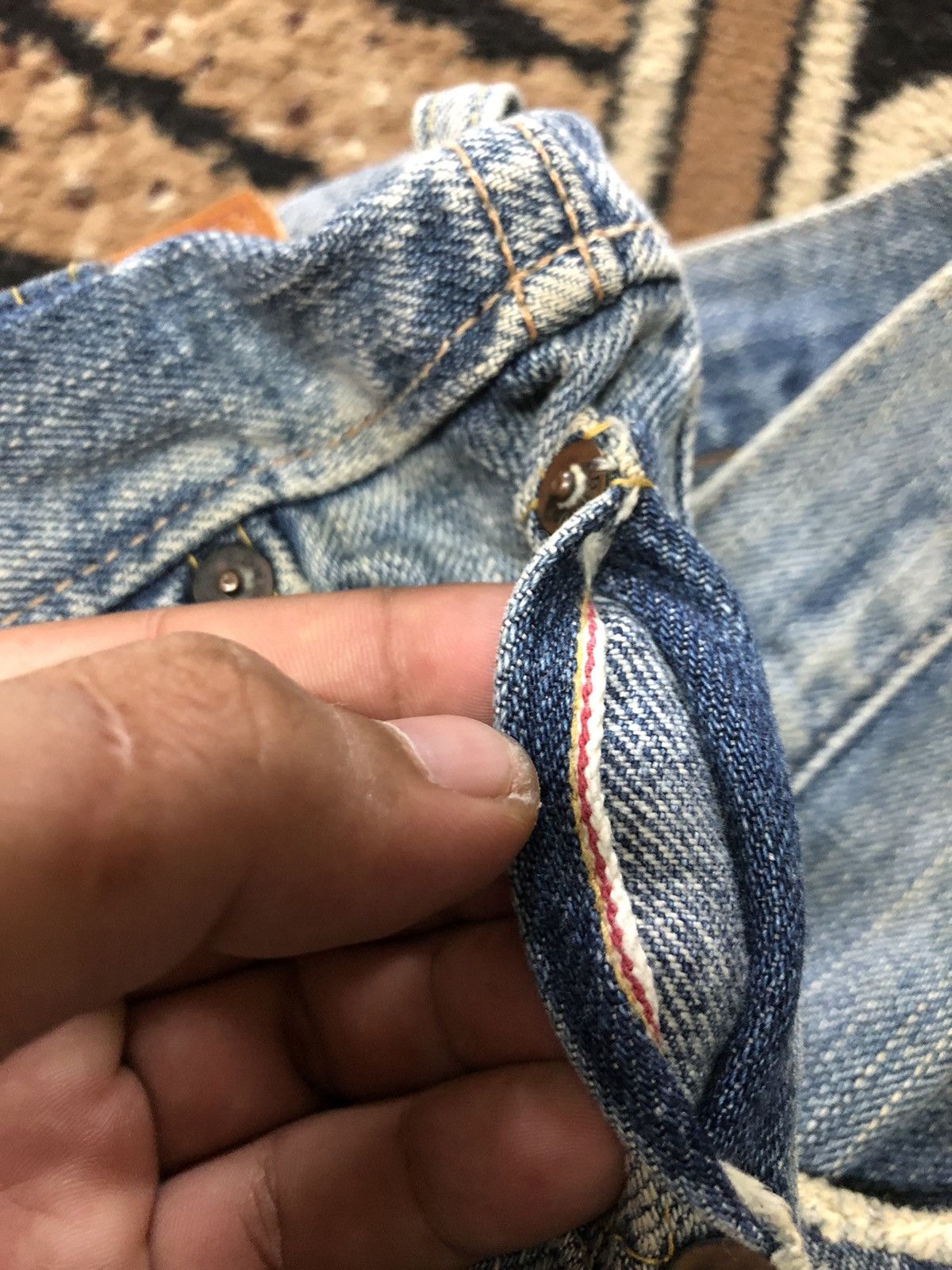 Edwin × Vintage VINTAGE SELVEDGE EDWIN 505z BLUE WASH DISTRESSED DENIM Size US 32 / EU 48 - 4 Thumbnail