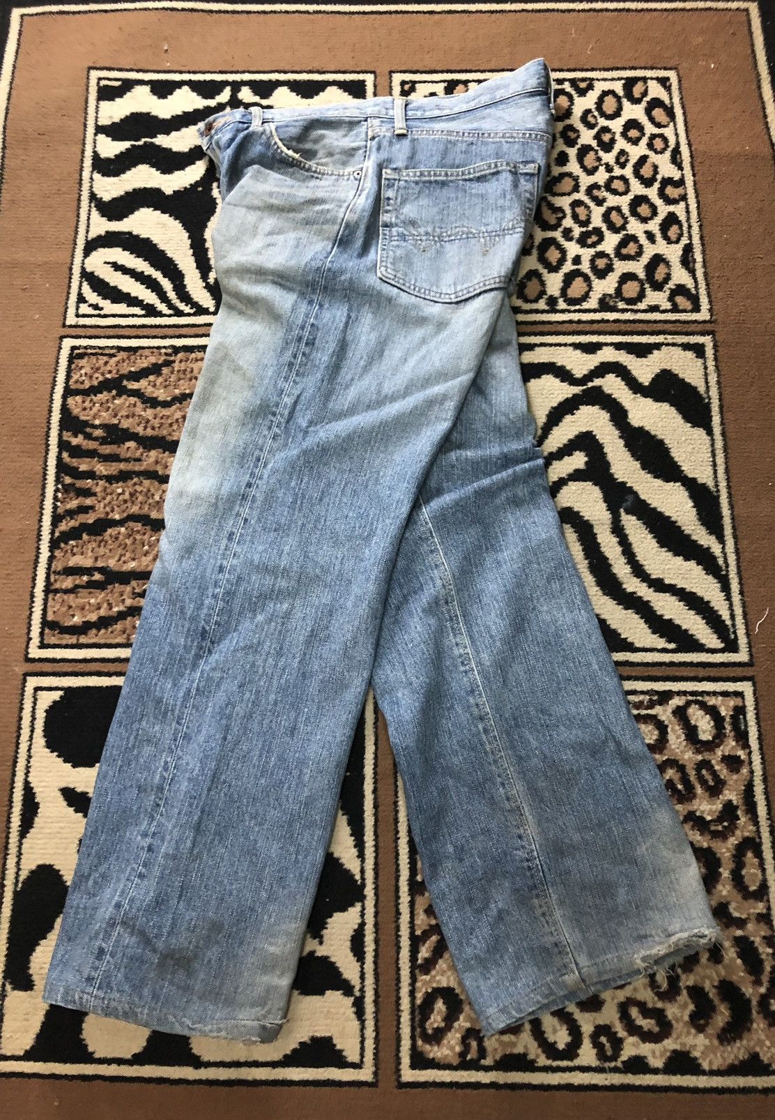 Edwin × Vintage VINTAGE SELVEDGE EDWIN 505z BLUE WASH DISTRESSED DENIM Size US 32 / EU 48 - 13 Thumbnail
