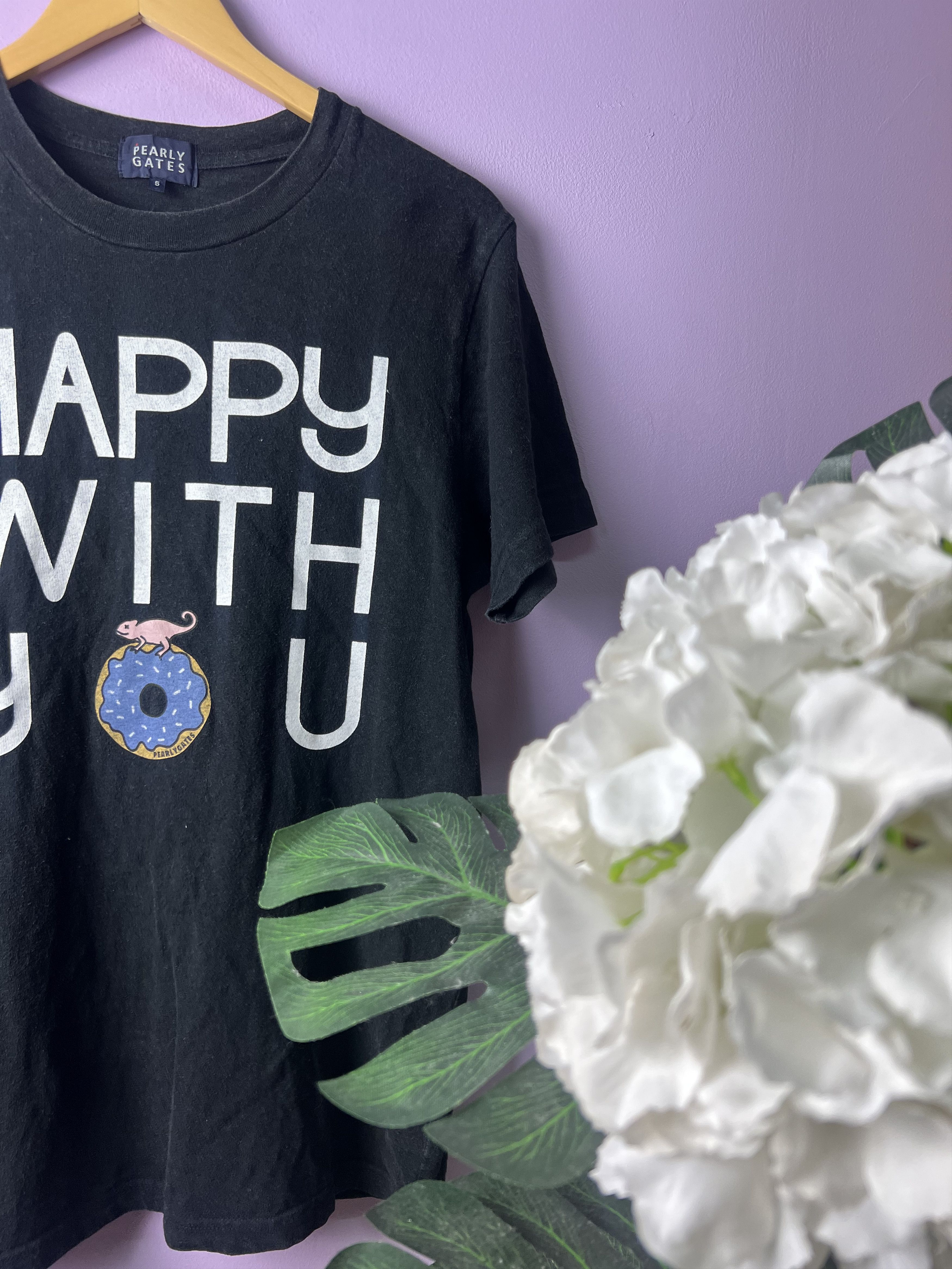 Japanese Brand 🔥Vintage Pearly Gates Happy With You Tees Size US M / EU 48-50 / 2 - 5 Thumbnail