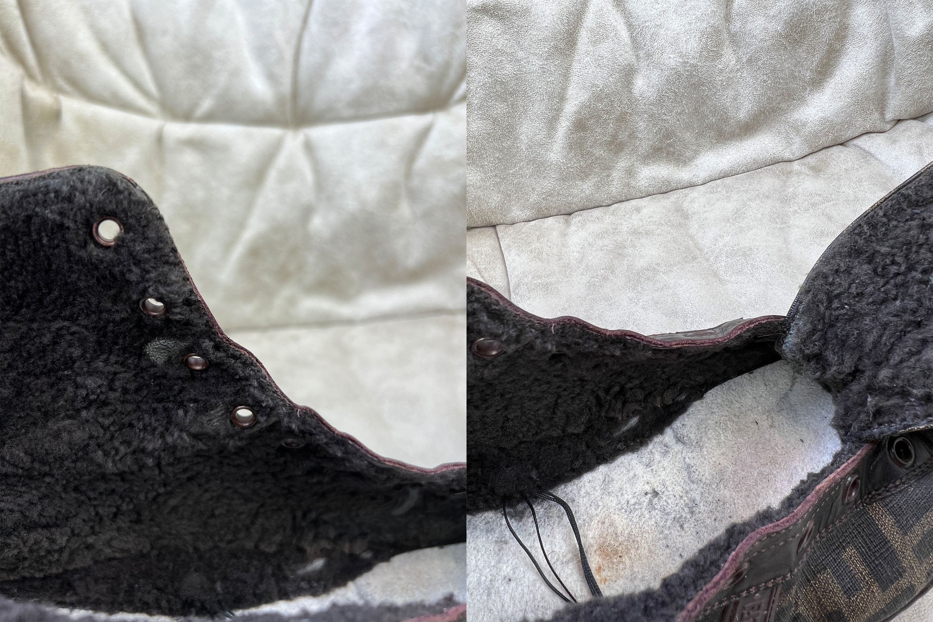 Fendi × Vintage Rare Fendi Zucca Monogram Hi Top Winter Shoes Sneakers Size US 8 / EU 41 - 12 Thumbnail