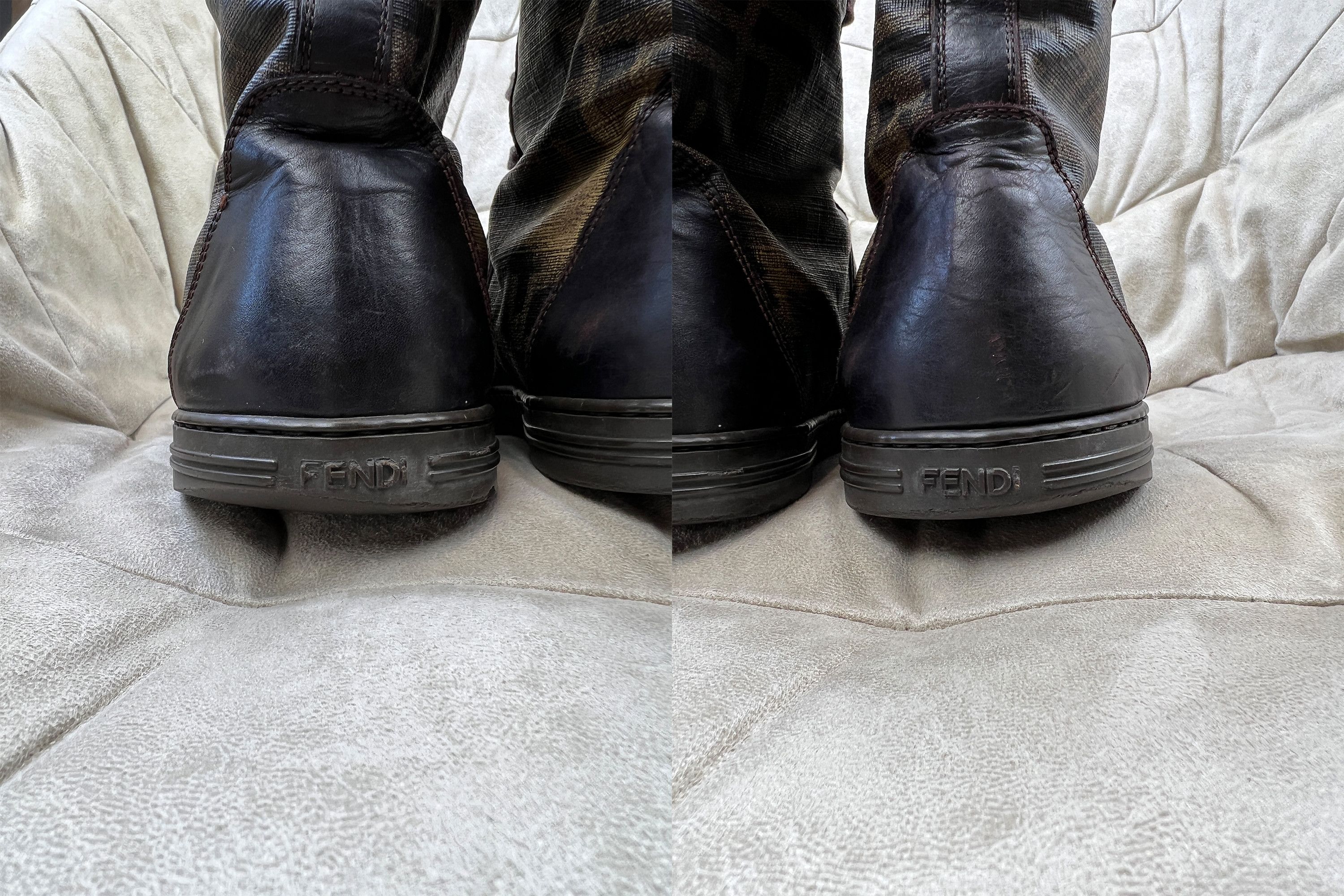 Fendi × Vintage Rare Fendi Zucca Monogram Hi Top Winter Shoes Sneakers Size US 8 / EU 41 - 8 Thumbnail
