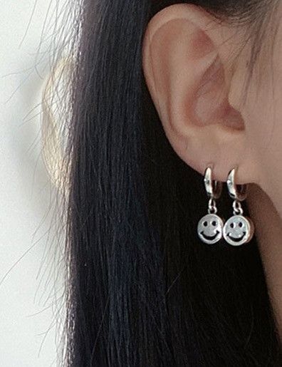Jewelry × Vintage Smiley Face Drop Earrings Size ONE SIZE - 2 Thumbnail