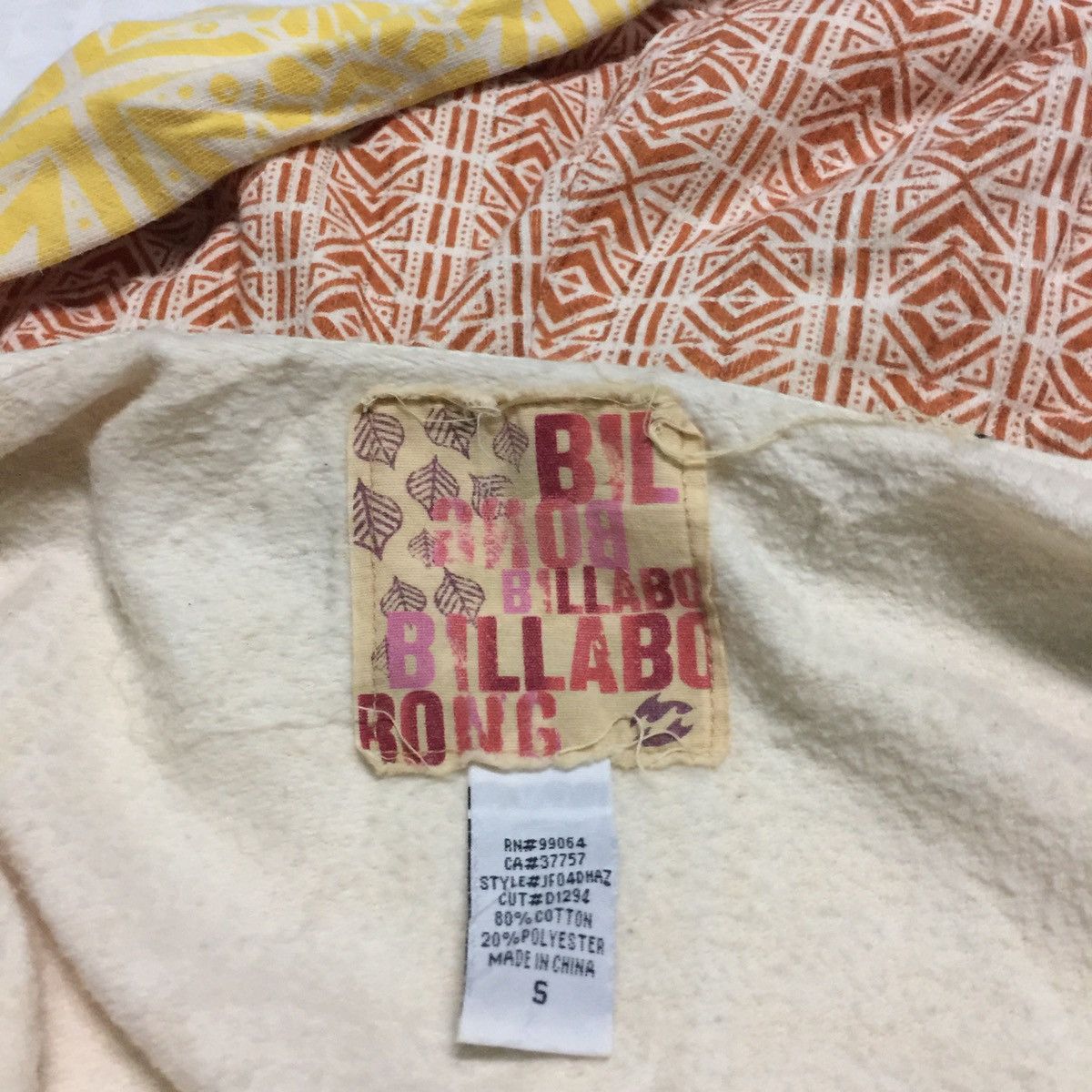Billabong Rare design hoodie Japan Design Size US S / EU 44-46 / 1 - 8 Thumbnail