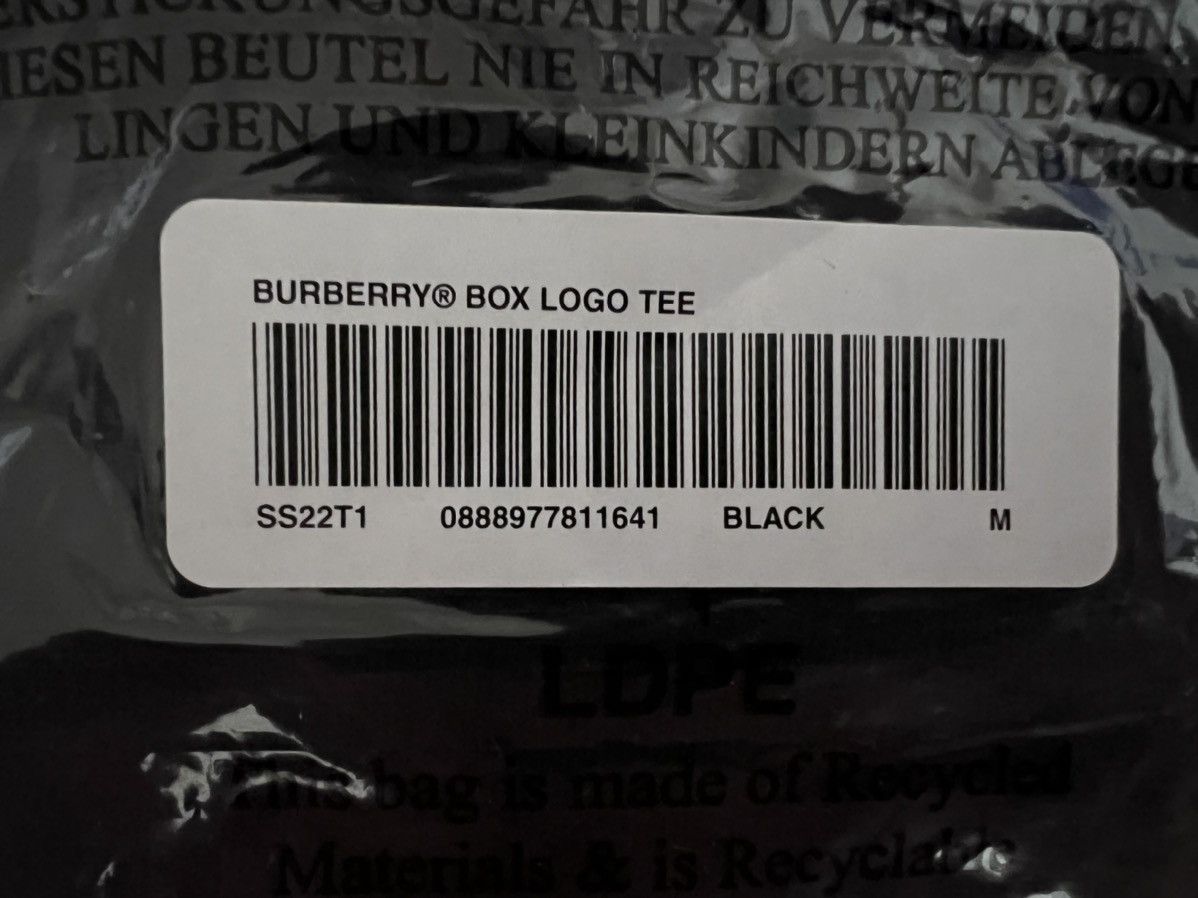 Burberry × Supreme Supreme Burberry Box Logo Tee Black Size Medium M NEW Size US M / EU 48-50 / 2 - 4 Thumbnail