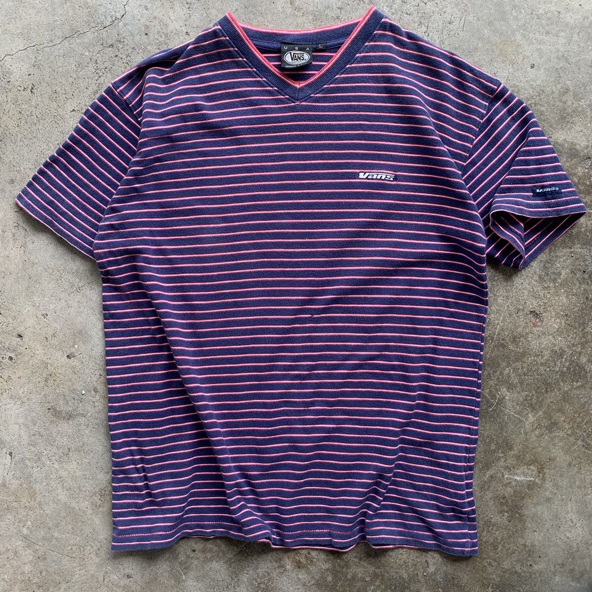 Vans Vans vintage 90s collar v tshirt tee Size US L / EU 52-54 / 3 - 1 Thumbnail