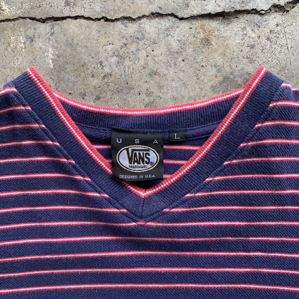 Vans Vans vintage 90s collar v tshirt tee Size US L / EU 52-54 / 3 - 3 Thumbnail