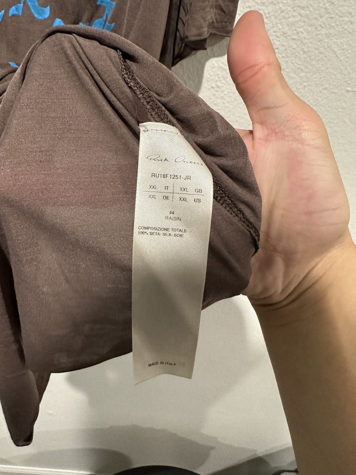 Rick Owens X Silk Tee Size US XL / EU 56 / 4 - 7 Thumbnail