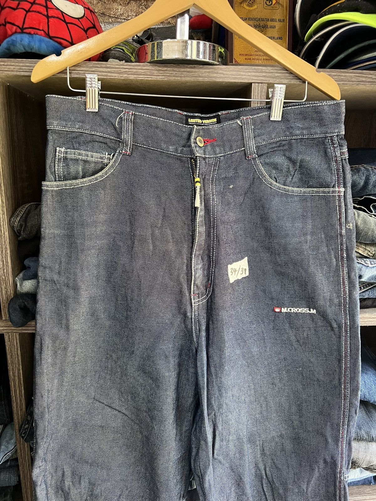 Japanese Brand 🔥M.Cross.M Streetwear Baggy Denim Pants Size US 33 - 3 Thumbnail