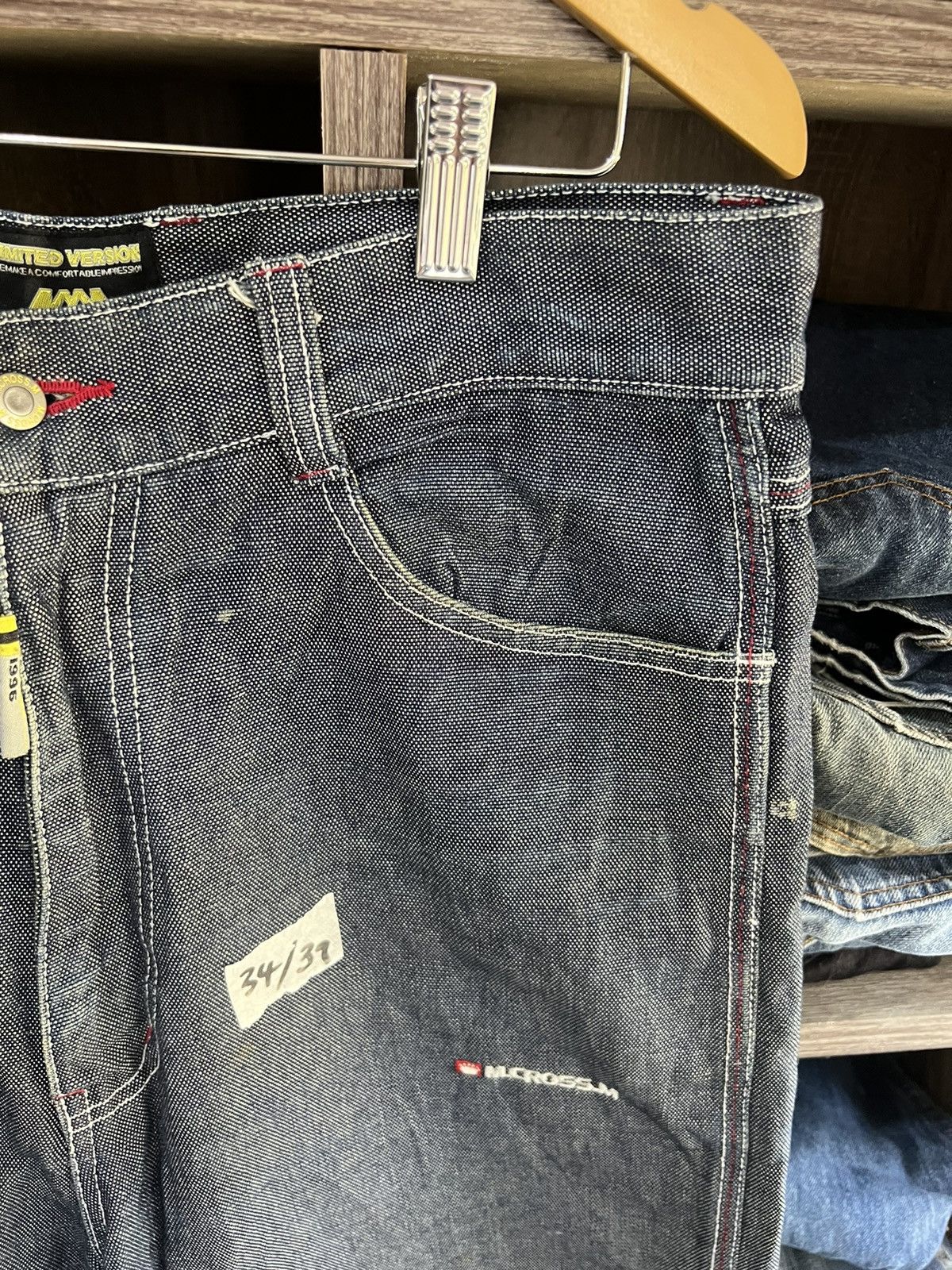 Japanese Brand 🔥M.Cross.M Streetwear Baggy Denim Pants Size US 33 - 4 Thumbnail