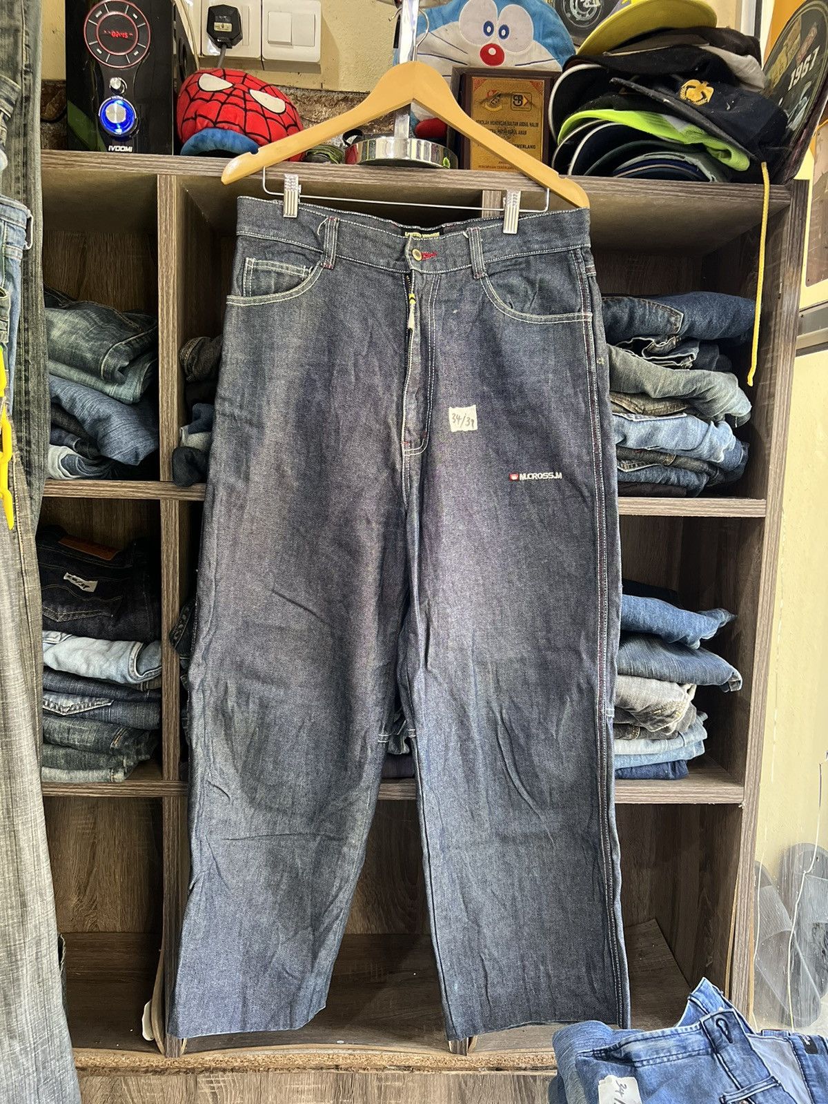 Japanese Brand 🔥M.Cross.M Streetwear Baggy Denim Pants Size US 33 - 1 Thumbnail