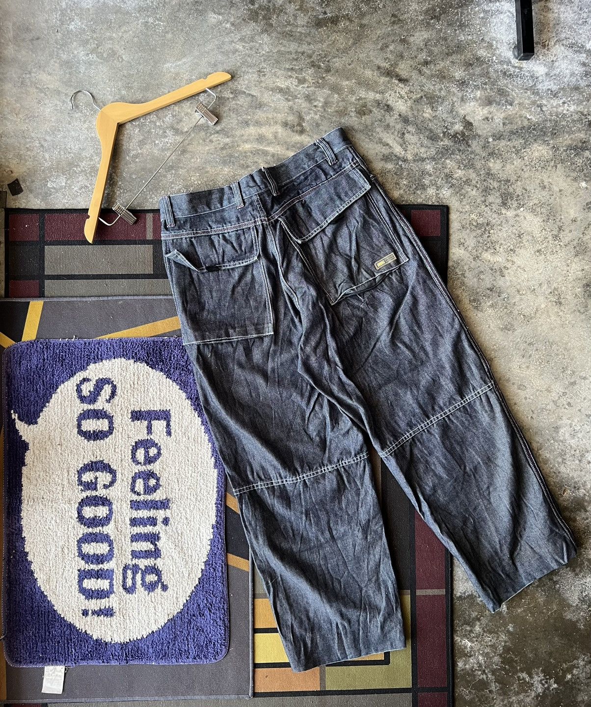 Japanese Brand 🔥M.Cross.M Streetwear Baggy Denim Pants Size US 33 - 4 Thumbnail