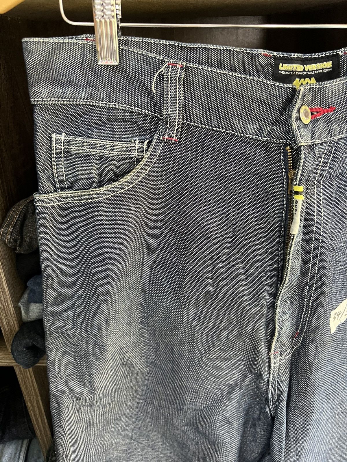 Japanese Brand 🔥M.Cross.M Streetwear Baggy Denim Pants Size US 33 - 7 Thumbnail