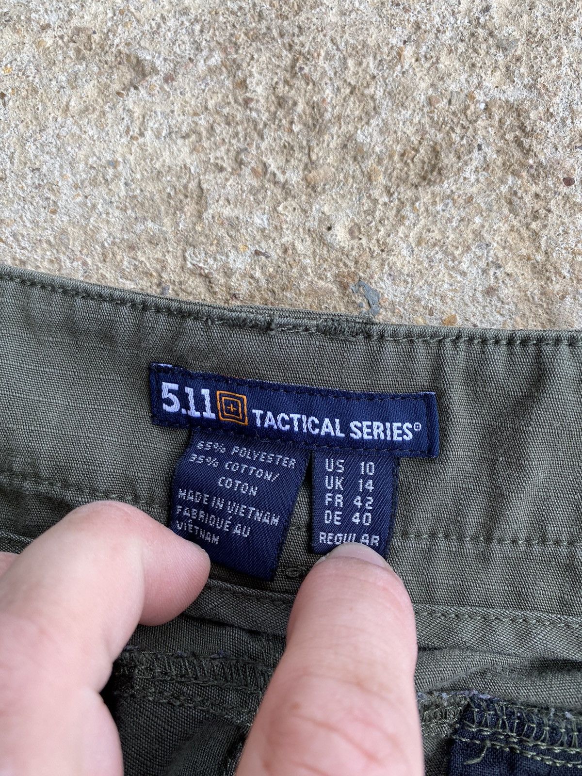5.11 × Vintage Vintage Y2K 5.11 Gorp Olive Cargo Pants Size 33" - 3 Thumbnail