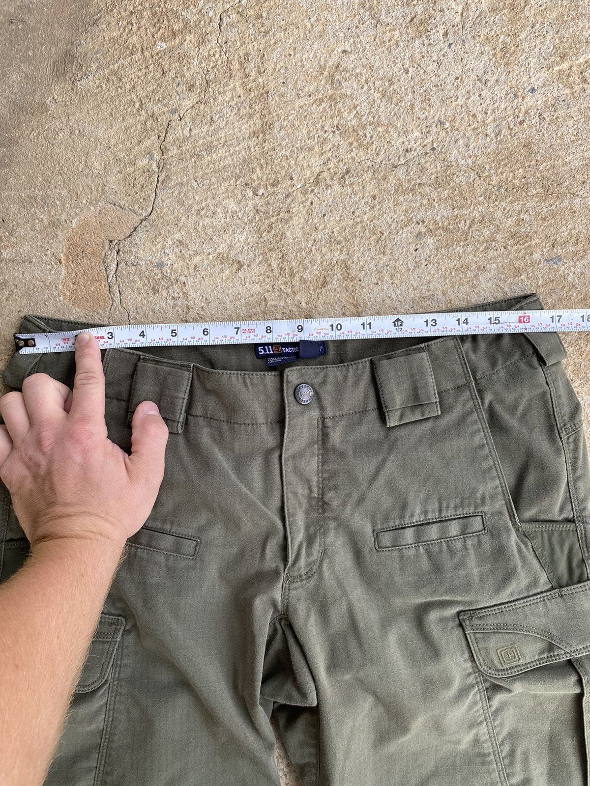 5.11 × Vintage Vintage Y2K 5.11 Gorp Olive Cargo Pants Size 33" - 7 Thumbnail