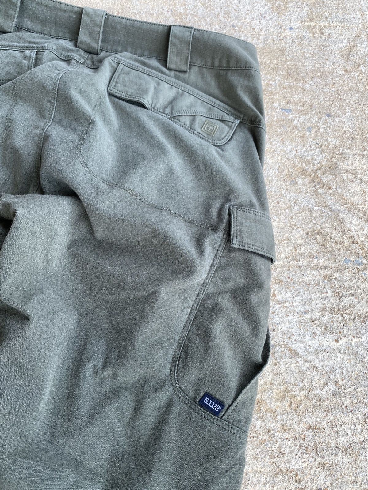 5.11 × Vintage Vintage Y2K 5.11 Gorp Olive Cargo Pants Size 33" - 6 Thumbnail