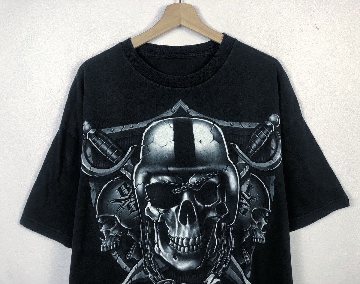 Other Rare Black Sunday Nation For Life Skulls Tee Size US XXL / EU 58 / 5 - 2 Thumbnail