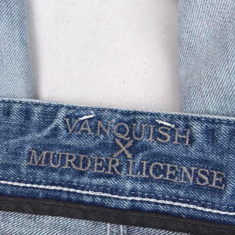 Vanquish RARE🔥 Vanquish X Murder License Distressed Denim Pants Size US 34 / EU 50 - 14 Thumbnail