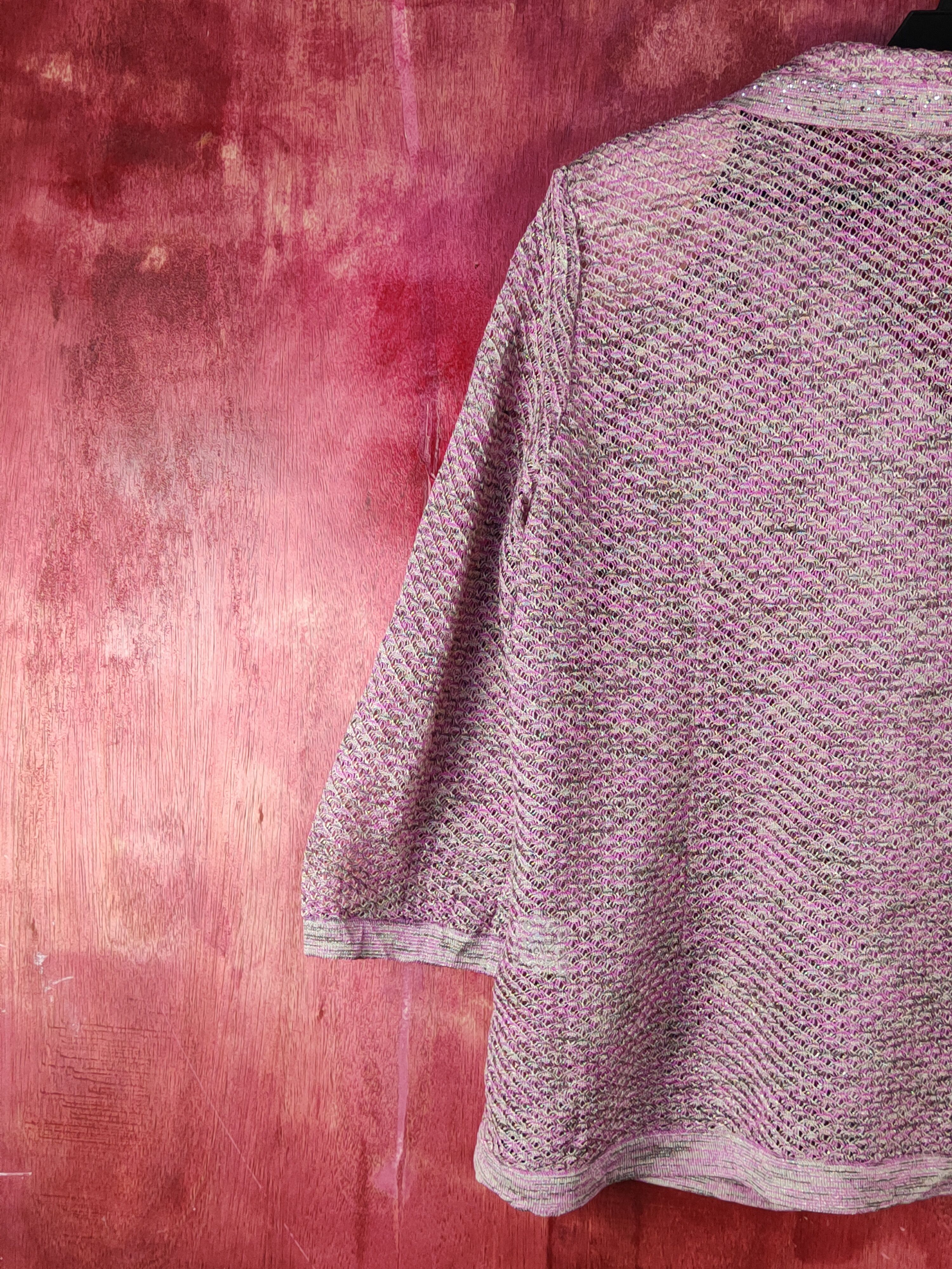 Homespun Knitwear × Japanese Brand Morado Purple/Pink button cardigan Knitwear #S1009 Size M / US 6-8 / IT 42-44 - 6 Thumbnail