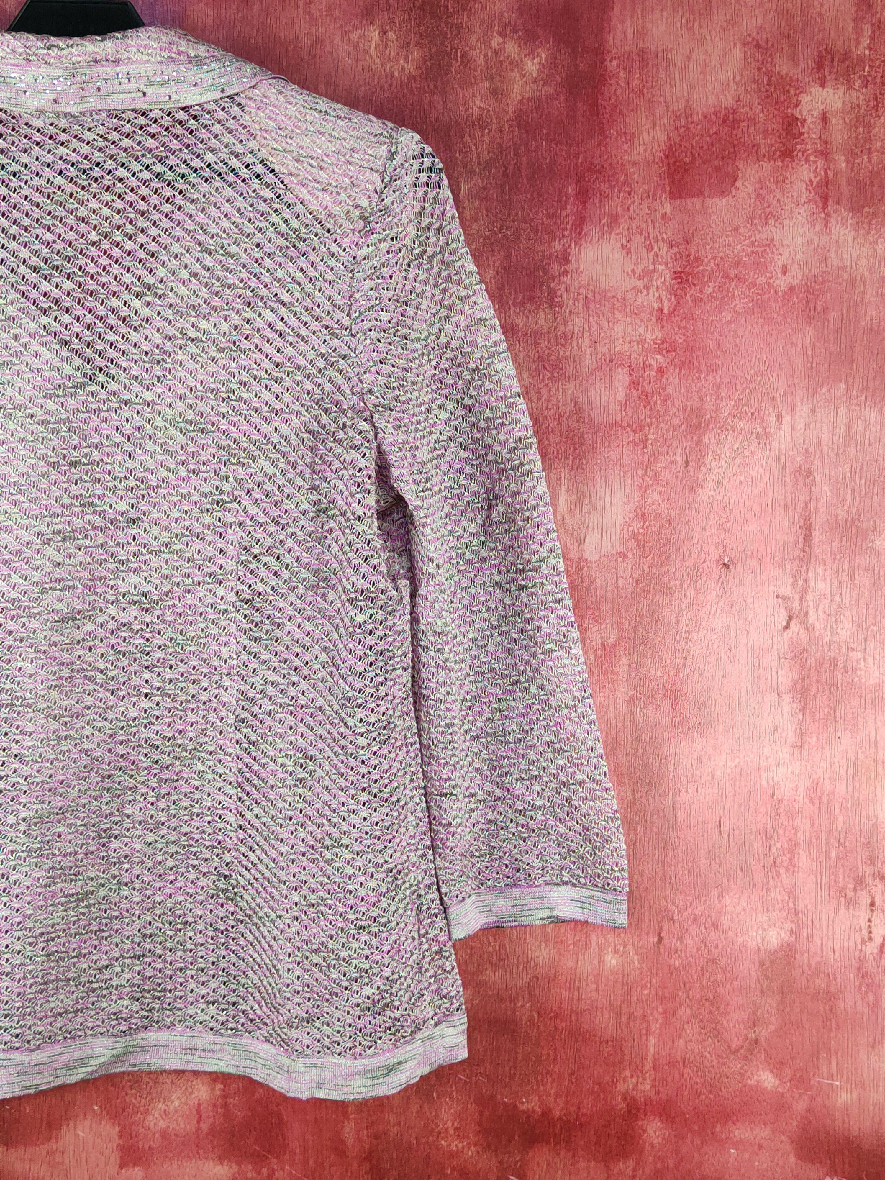 Homespun Knitwear × Japanese Brand Morado Purple/Pink button cardigan Knitwear #S1009 Size M / US 6-8 / IT 42-44 - 7 Thumbnail