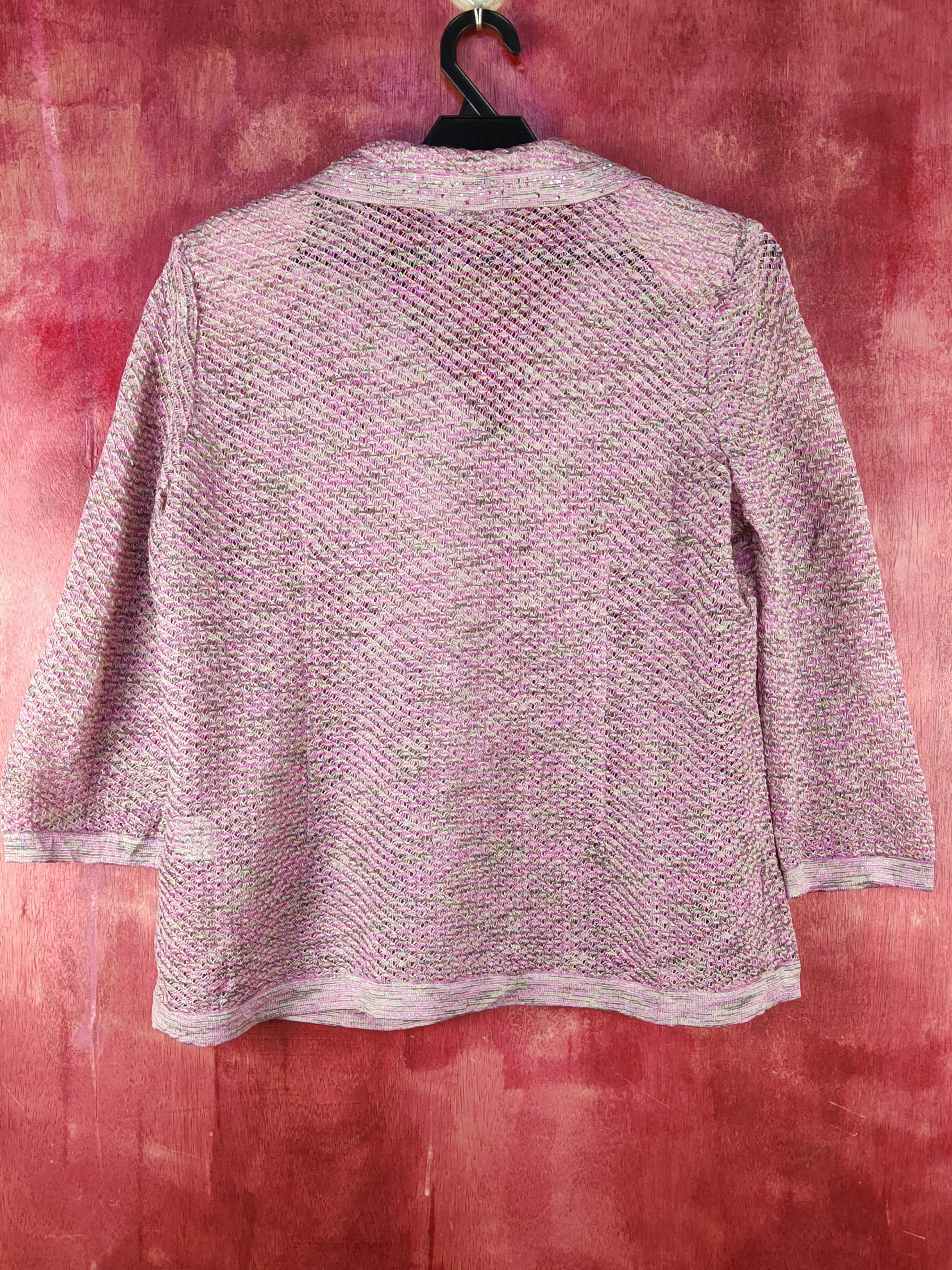 Homespun Knitwear × Japanese Brand Morado Purple/Pink button cardigan Knitwear #S1009 Size M / US 6-8 / IT 42-44 - 5 Thumbnail