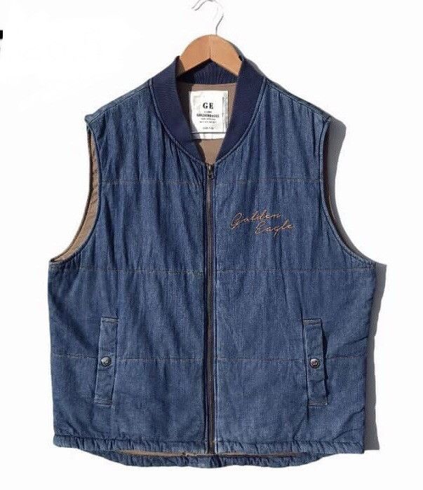 Vintage 🔥Accept Binding Offer🔥 Golden Eagle Denim Vests Size US L / EU 52-54 / 3 - 1 Thumbnail