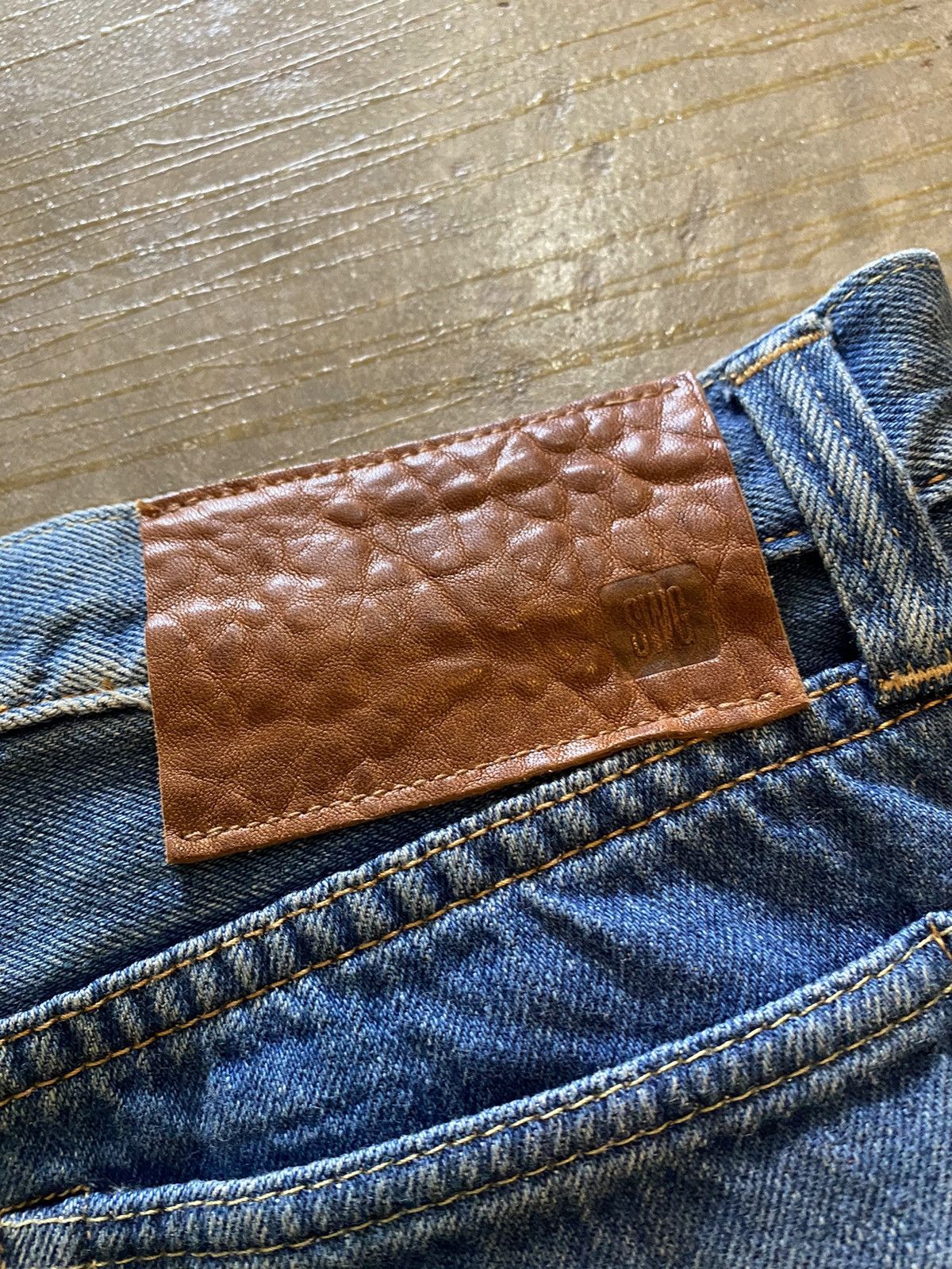 Swagger Repaired distressed wash denim Size US 33 - 11 Thumbnail