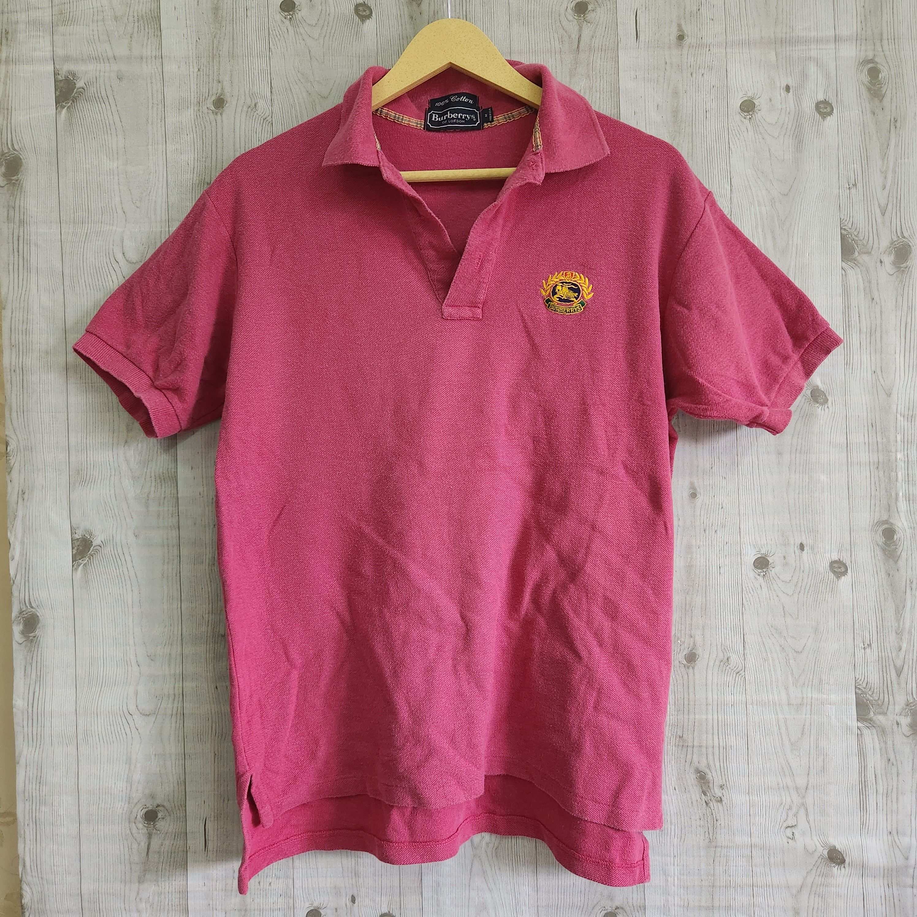 image of Vintage Burberrys Polo Shirts Made In Usa, Men's (Size Medium)