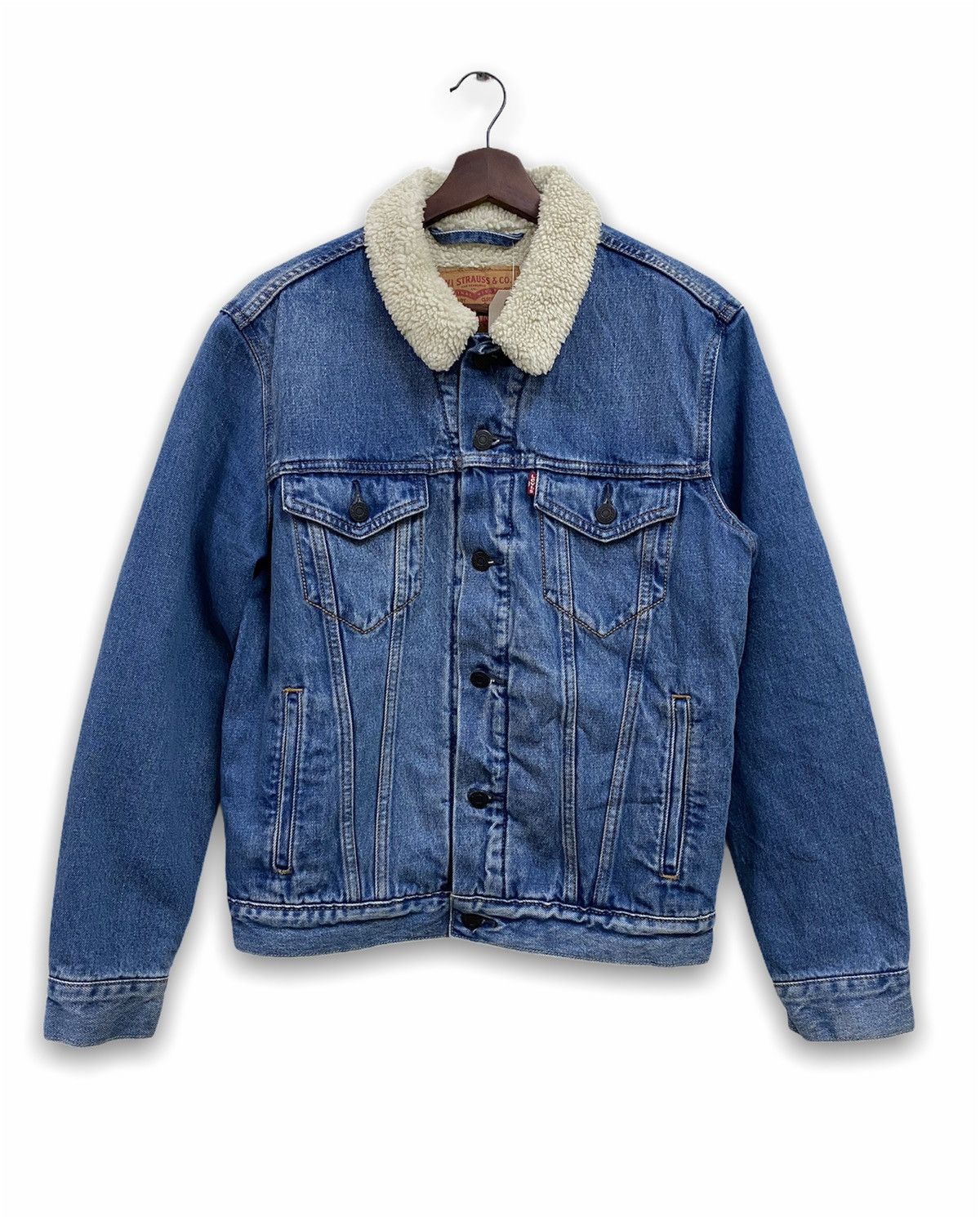 image of Denim Jacket x Levis Levi’S Denim 2015 Sherpa Jacket New With Tag, Men's (Size Small)