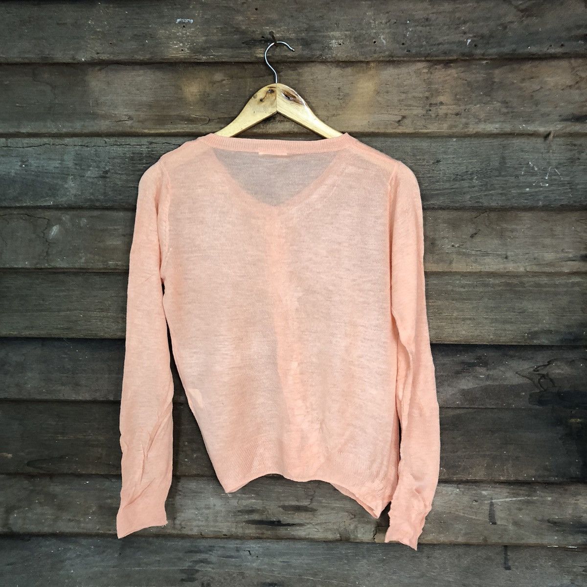 Japanese Brand Cinema Club Pink Patterned meshnet thin Cardigans #7234 Size M / US 6-8 / IT 42-44 - 9 Thumbnail