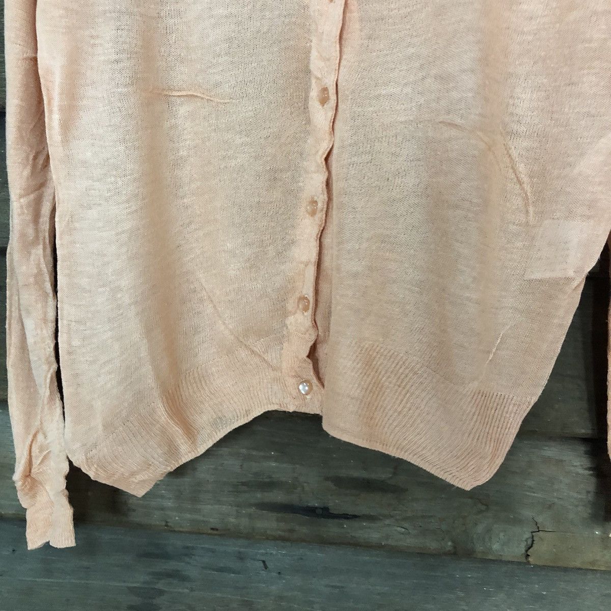 Japanese Brand Cinema Club Pink Patterned meshnet thin Cardigans #7234 Size M / US 6-8 / IT 42-44 - 6 Thumbnail