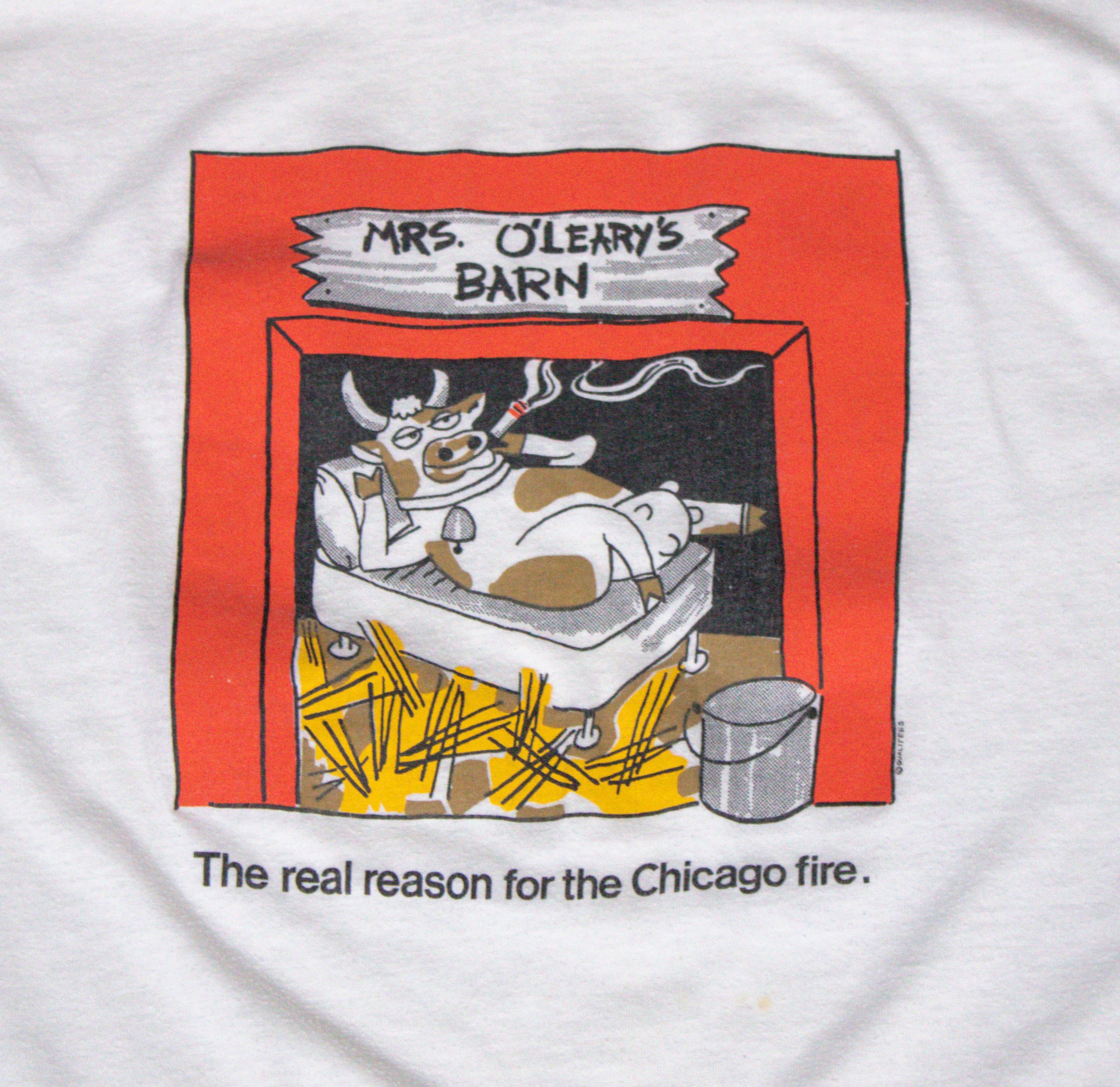 Vintage Vintage 1980’s Mrs. O'leary's Barn Single Stitch White Tee Size US S / EU 44-46 / 1 - 4 Thumbnail