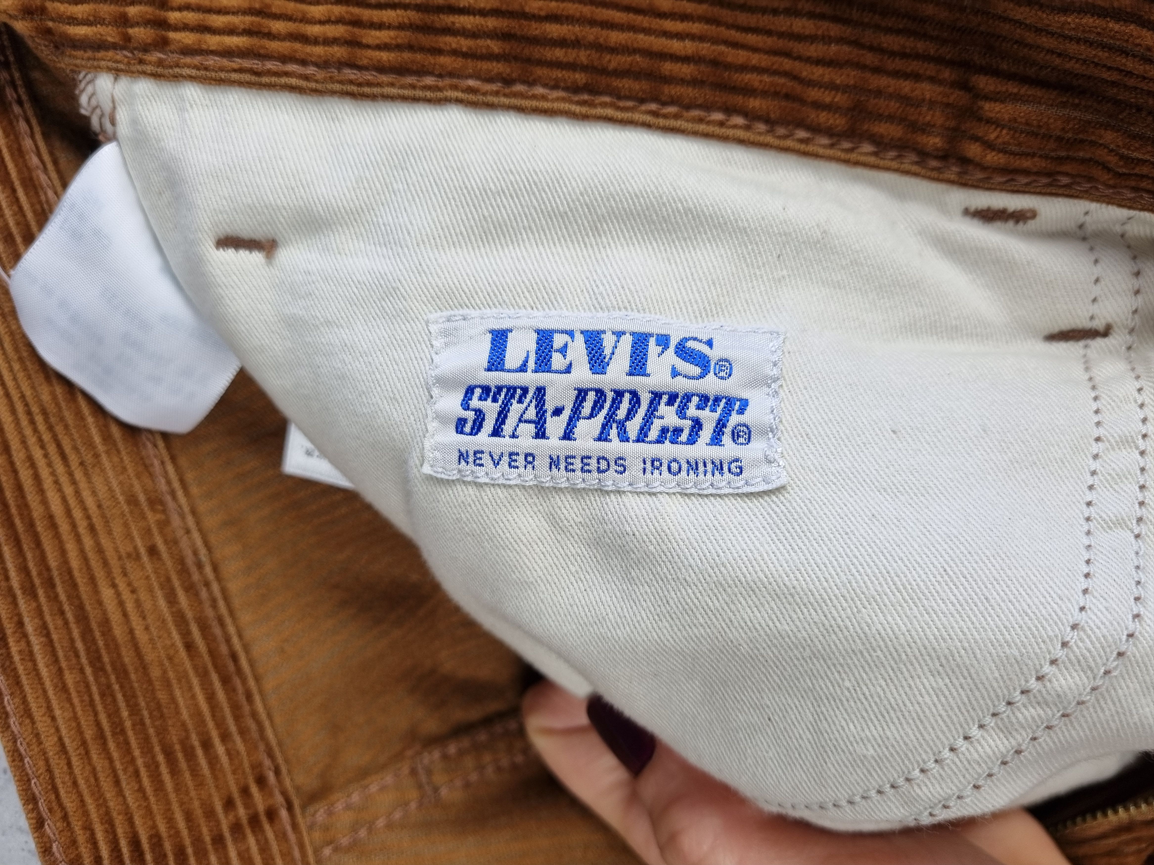 Levi's × Levi's Vintage Clothing × Vintage Rare Levis big E Corduroy Black Tab Brown Pants Earth Tone Size US 34 / EU 50 - 11 Thumbnail