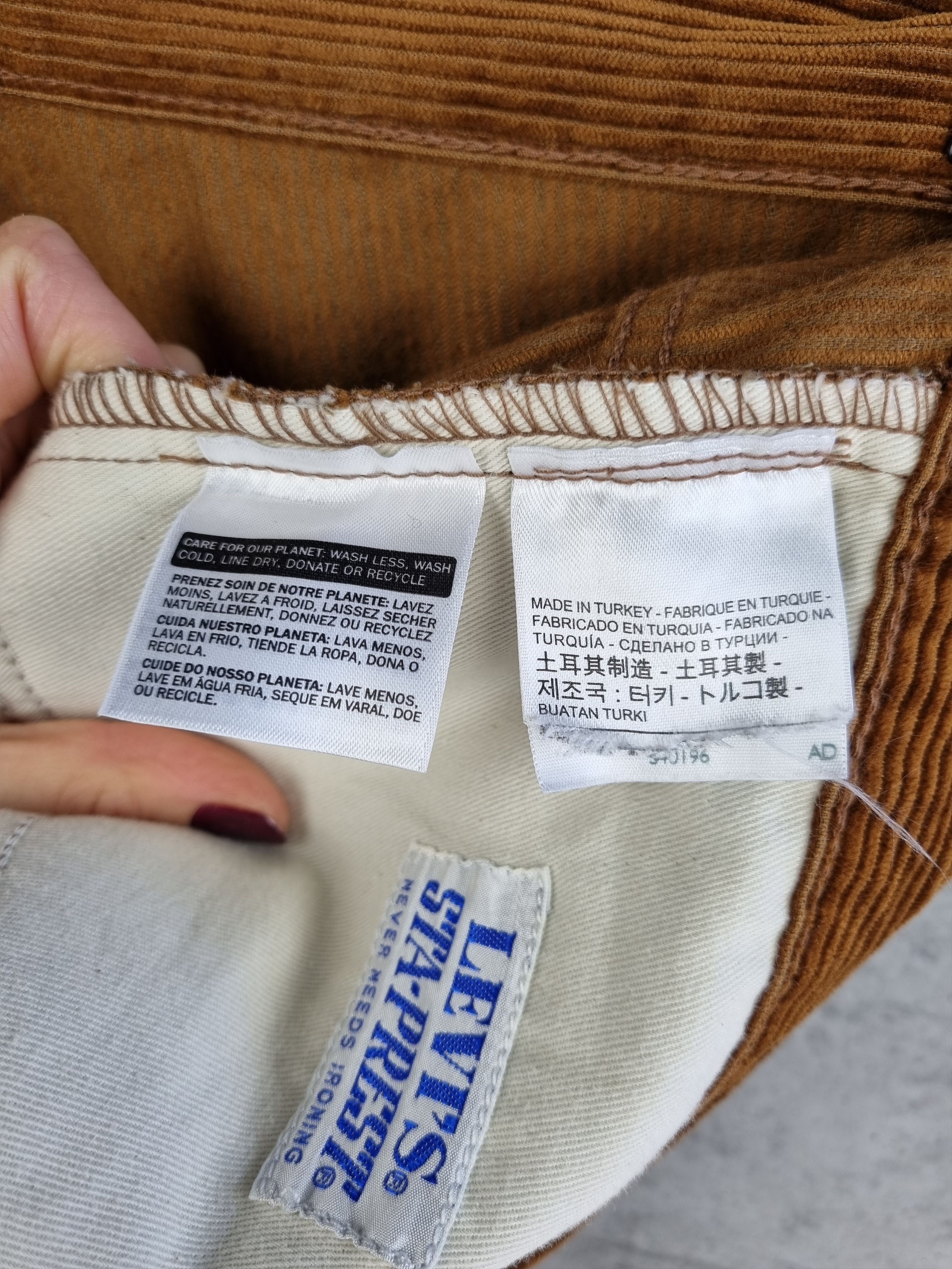 Levi's × Levi's Vintage Clothing × Vintage Rare Levis big E Corduroy Black Tab Brown Pants Earth Tone Size US 34 / EU 50 - 13 Thumbnail