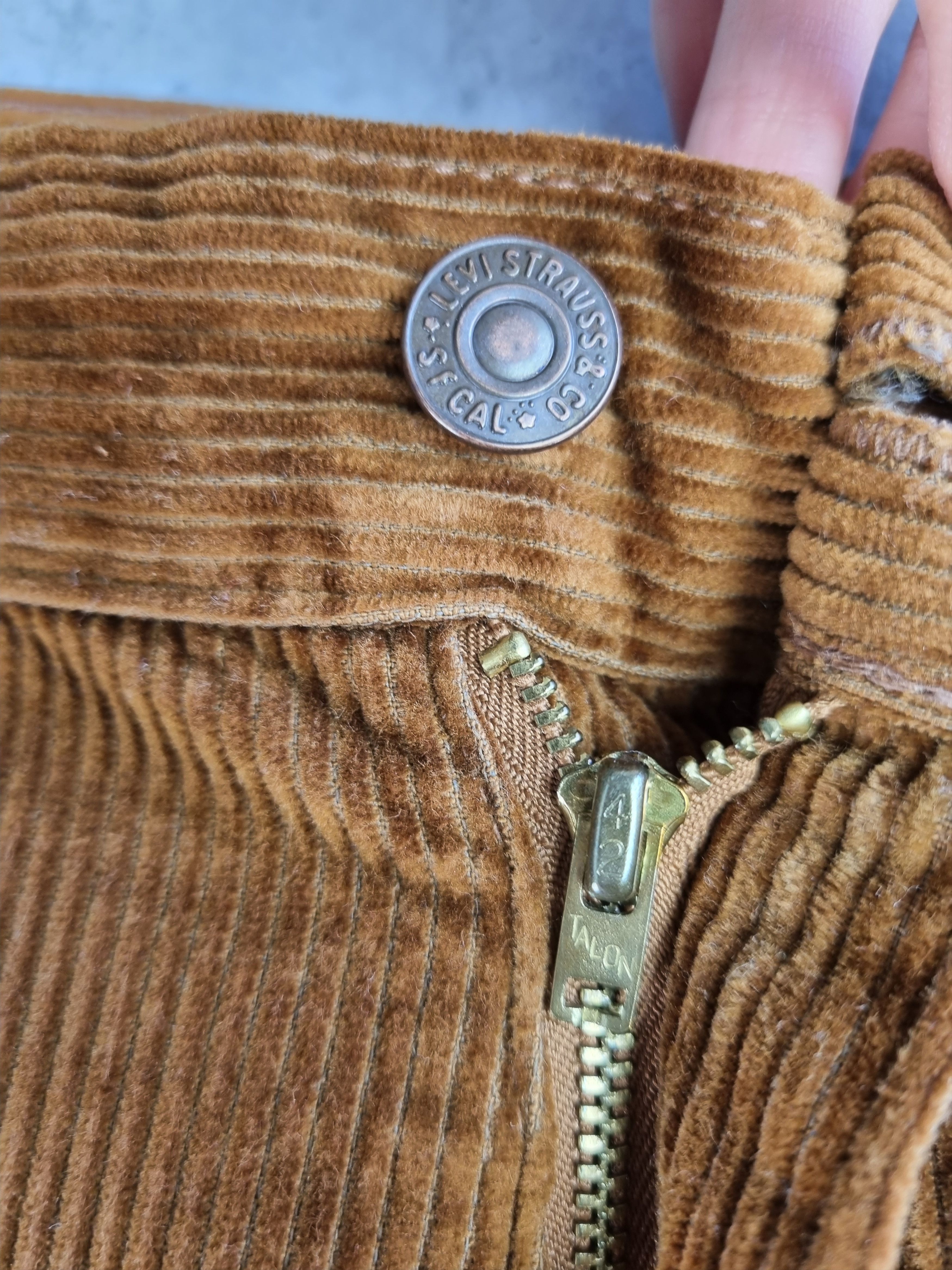 Levi's × Levi's Vintage Clothing × Vintage Rare Levis big E Corduroy Black Tab Brown Pants Earth Tone Size US 34 / EU 50 - 14 Thumbnail