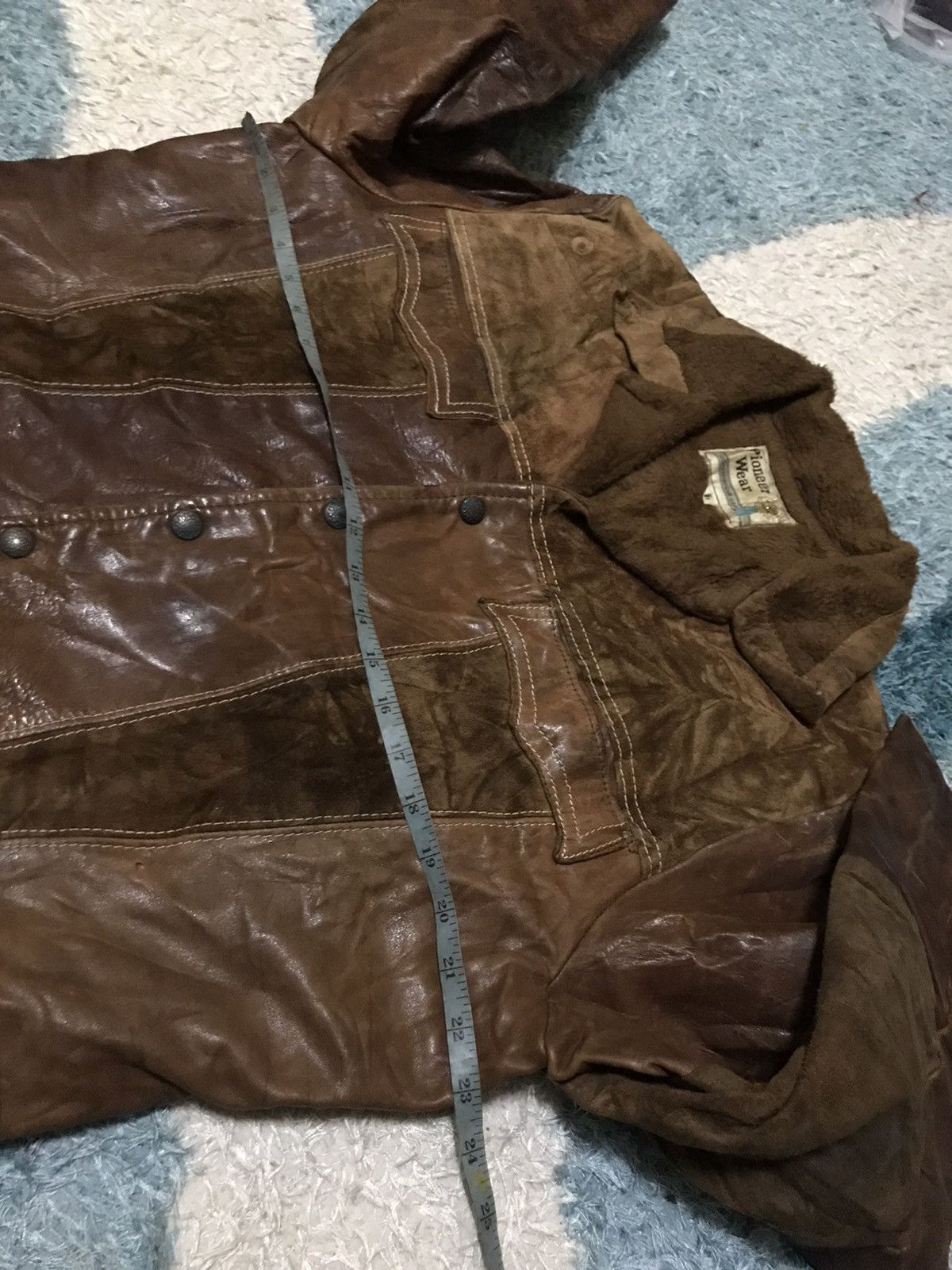 Vintage 🔥rare🔥 vintage Pioneer shearling leather jacket Size US L / EU 52-54 / 3 - 9 Thumbnail