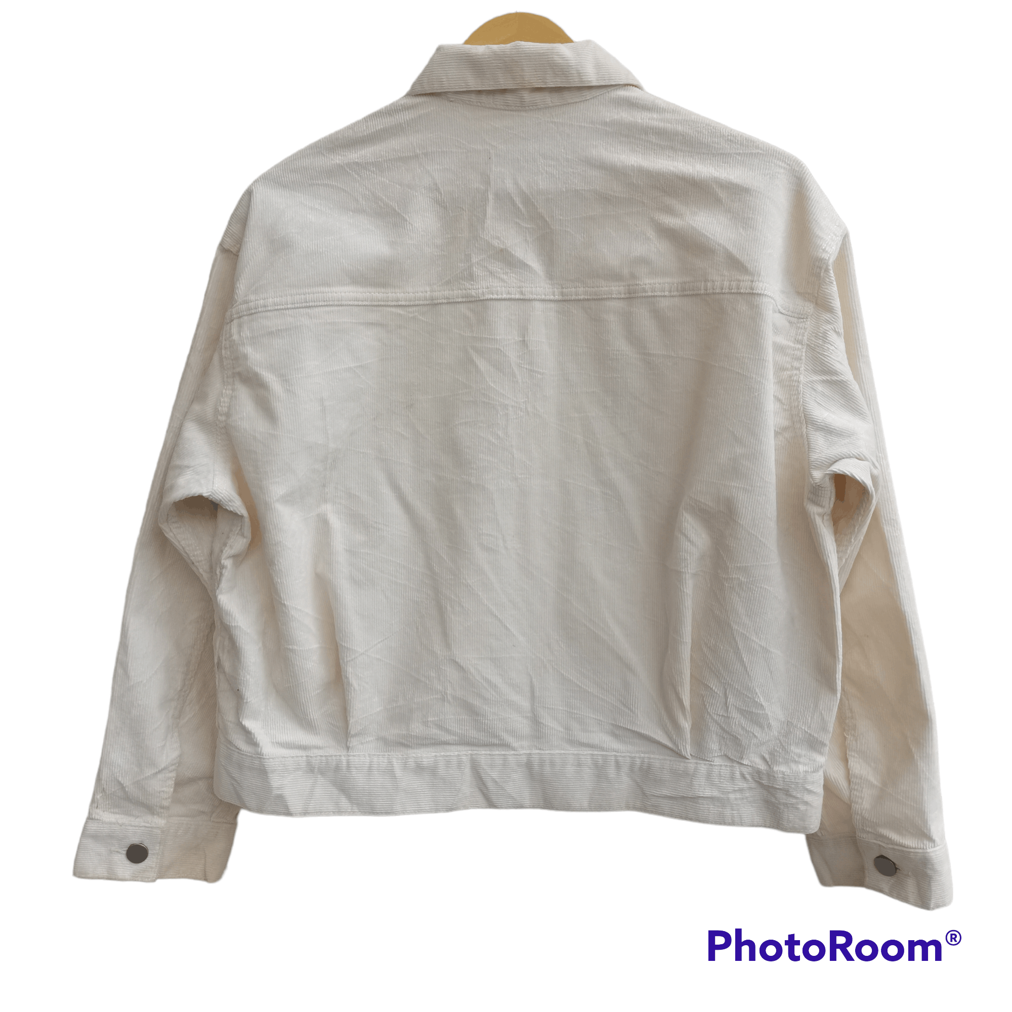 Uniqlo Cropped Button Up Corduroy Jacket