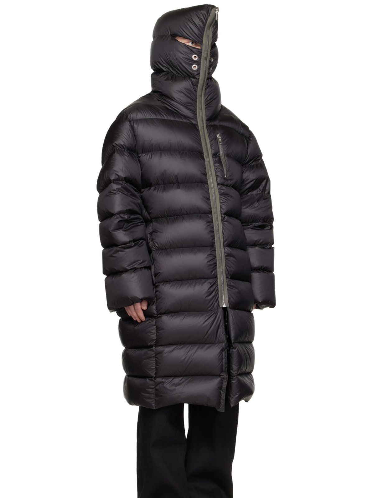 Pre-owned Rick Owens Black Jumbo Gimp Down Coat | ModeSens