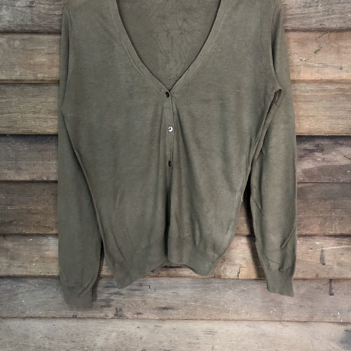 Uniqlo Uniqlo Green Cardigan thin knitwear japan #7234 Size M / US 6-8 / IT 42-44 - 3 Thumbnail