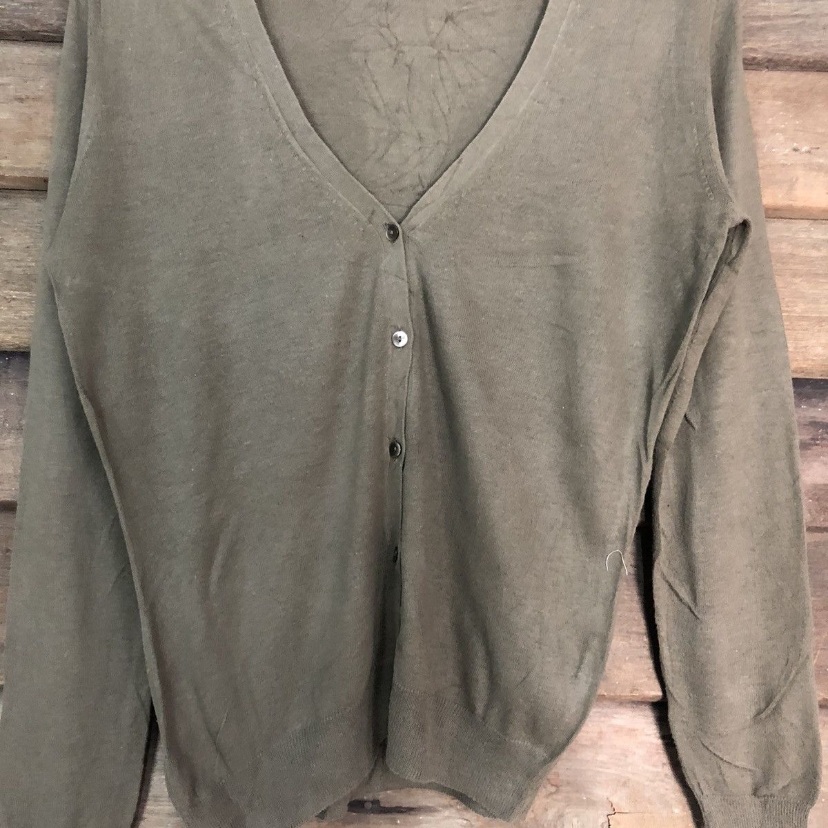 Uniqlo Uniqlo Green Cardigan thin knitwear japan #7234 Size M / US 6-8 / IT 42-44 - 5 Thumbnail