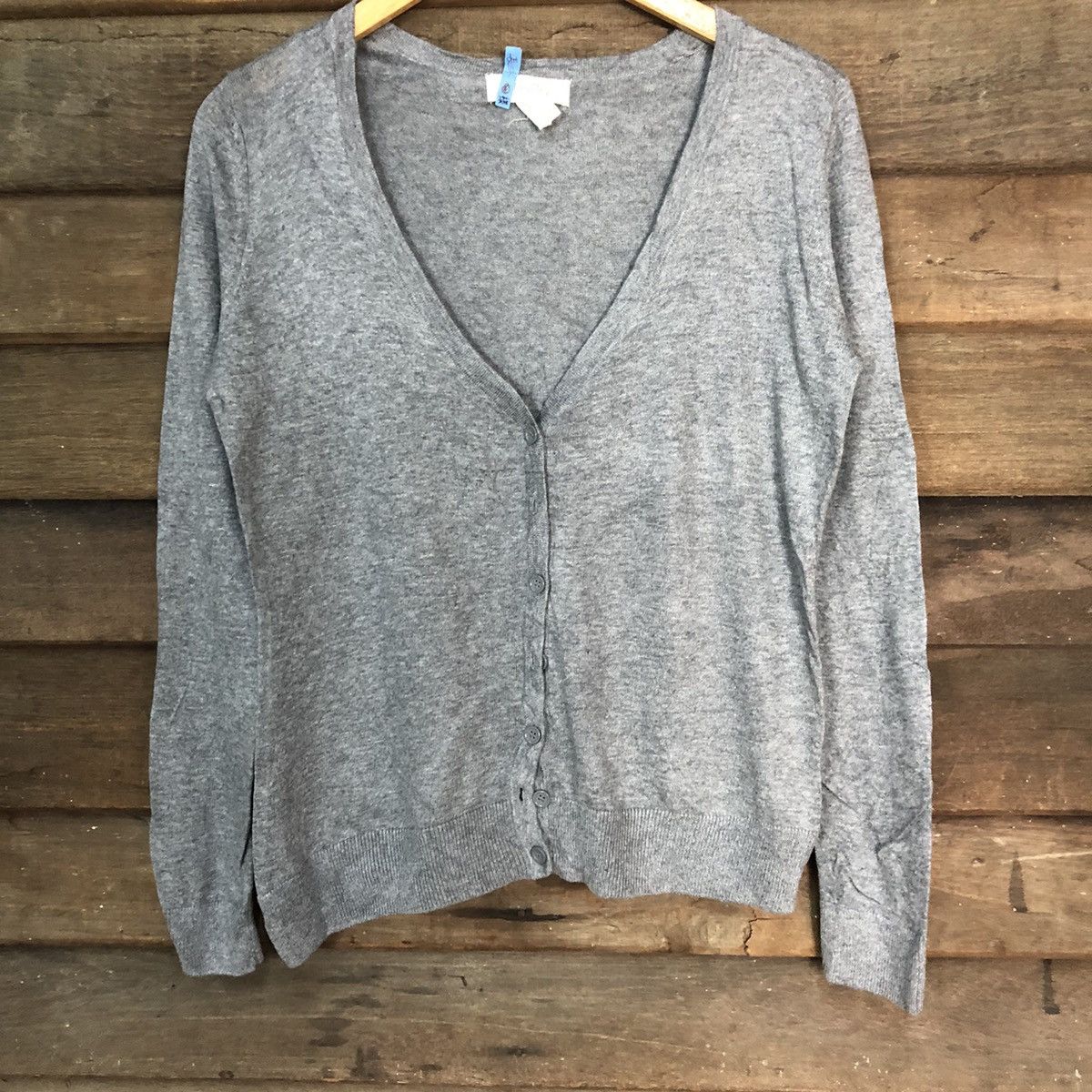 Forever 21 Forever 21 japan Grey thin knitwear Cardigan #7231 Size S / US 4 / IT 40 - 3 Thumbnail