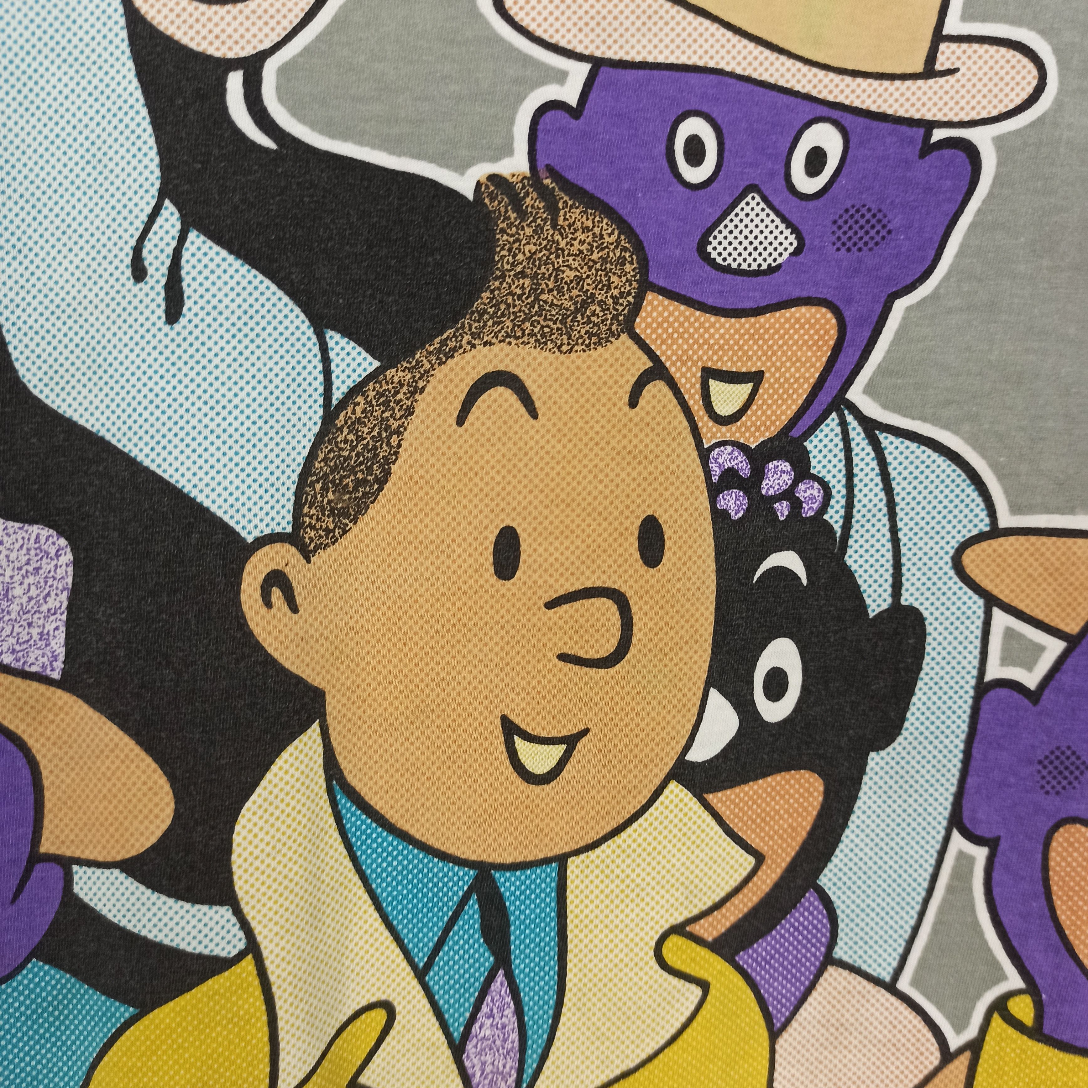 Cartoon Network 🔥Rare🔥 Full Printed Tintin Movie " In The Congo " Tshirt Size US L / EU 52-54 / 3 - 4 Thumbnail
