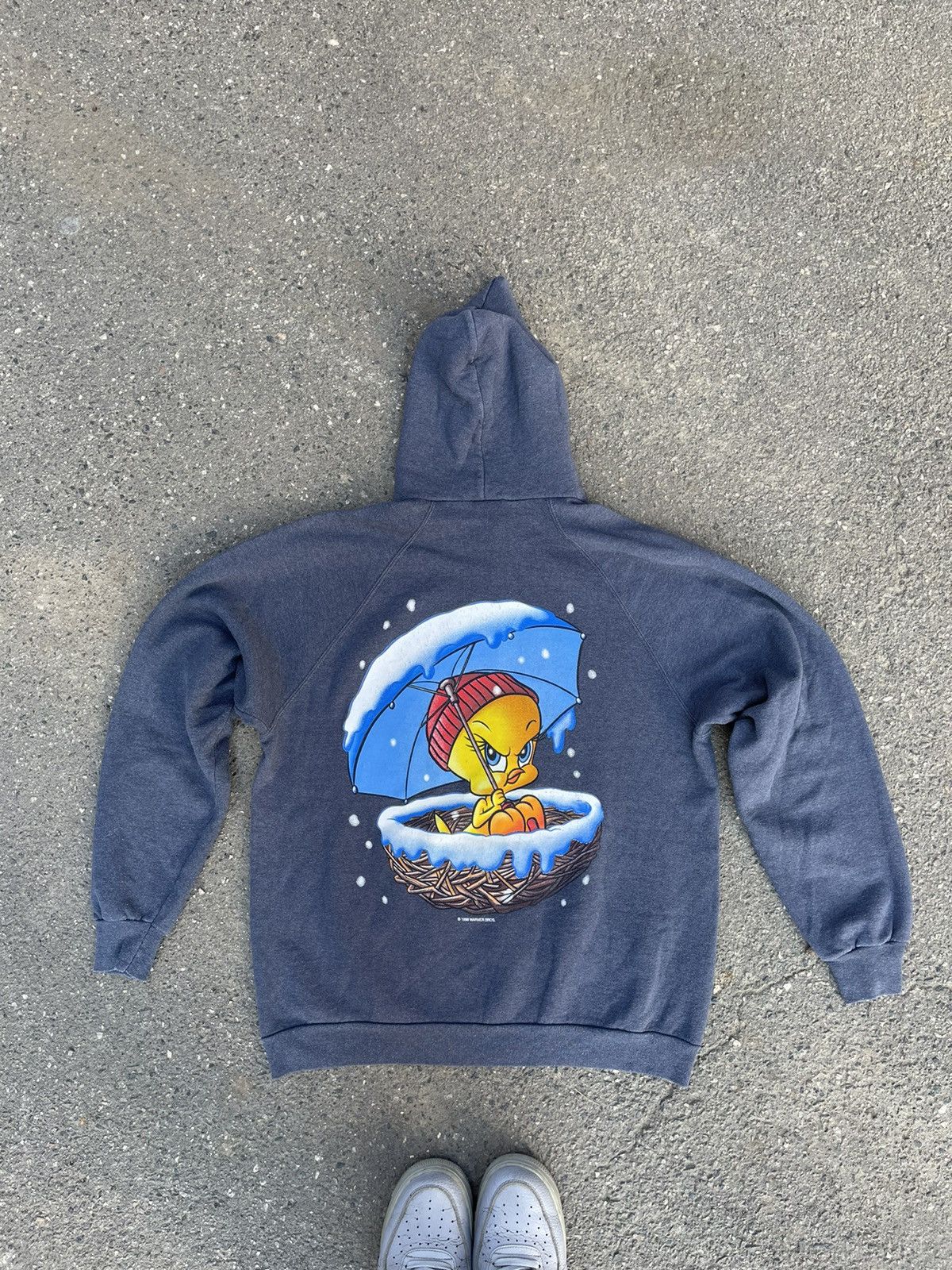 Vintage Vintage Hoodie Looney Tunes Warner Bros 1998 Size US XL / EU 56 / 4 - 3 Thumbnail