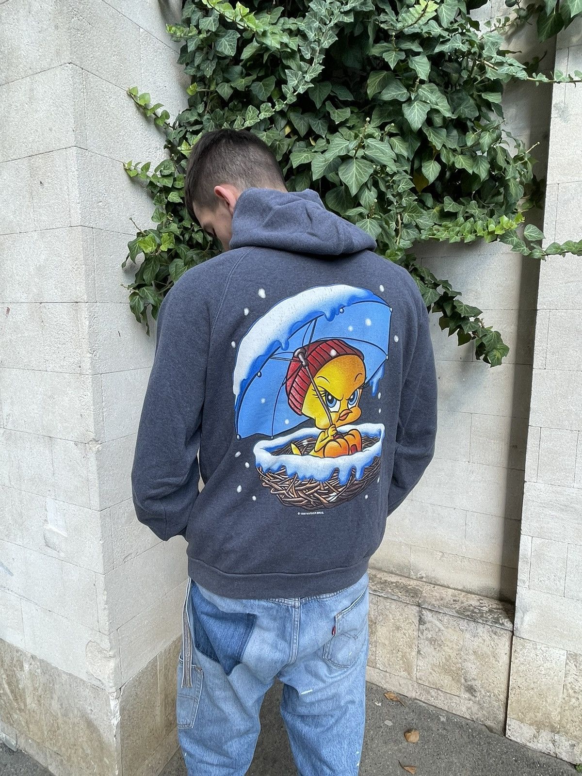 Vintage Vintage Hoodie Looney Tunes Warner Bros 1998 Size US XL / EU 56 / 4 - 1 Thumbnail