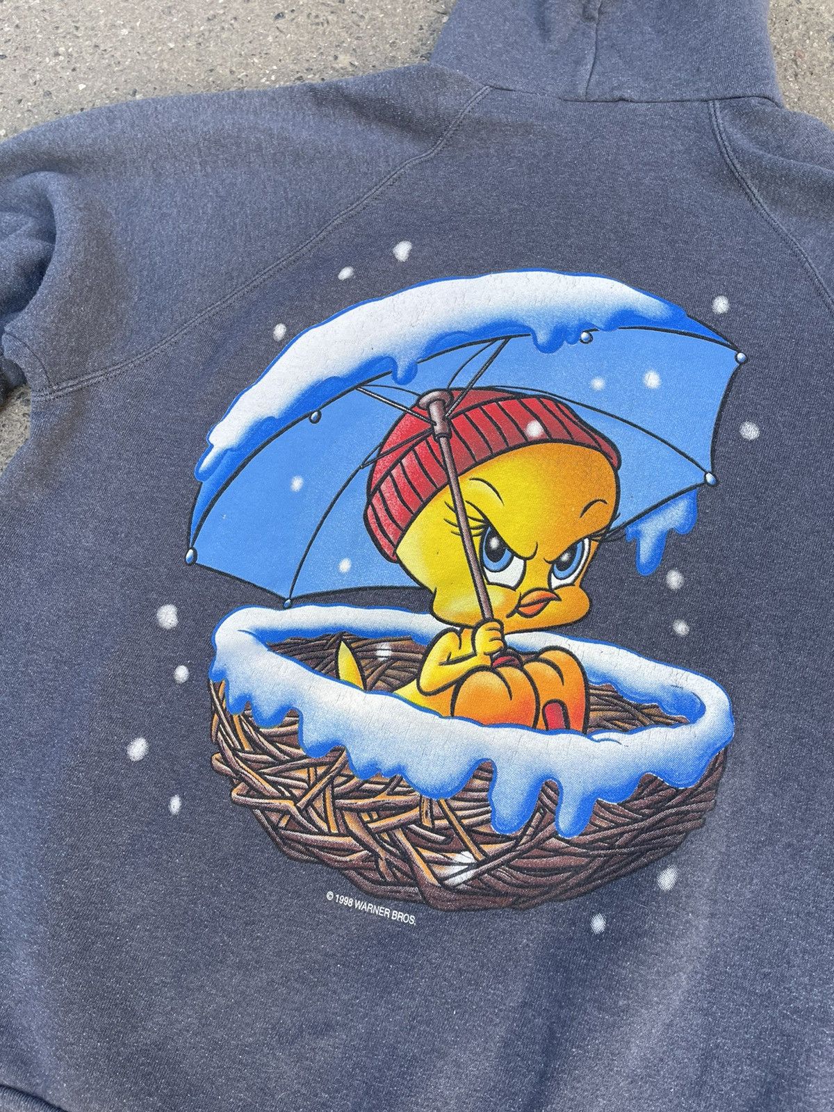 Vintage Vintage Hoodie Looney Tunes Warner Bros 1998 Size US XL / EU 56 / 4 - 4 Thumbnail