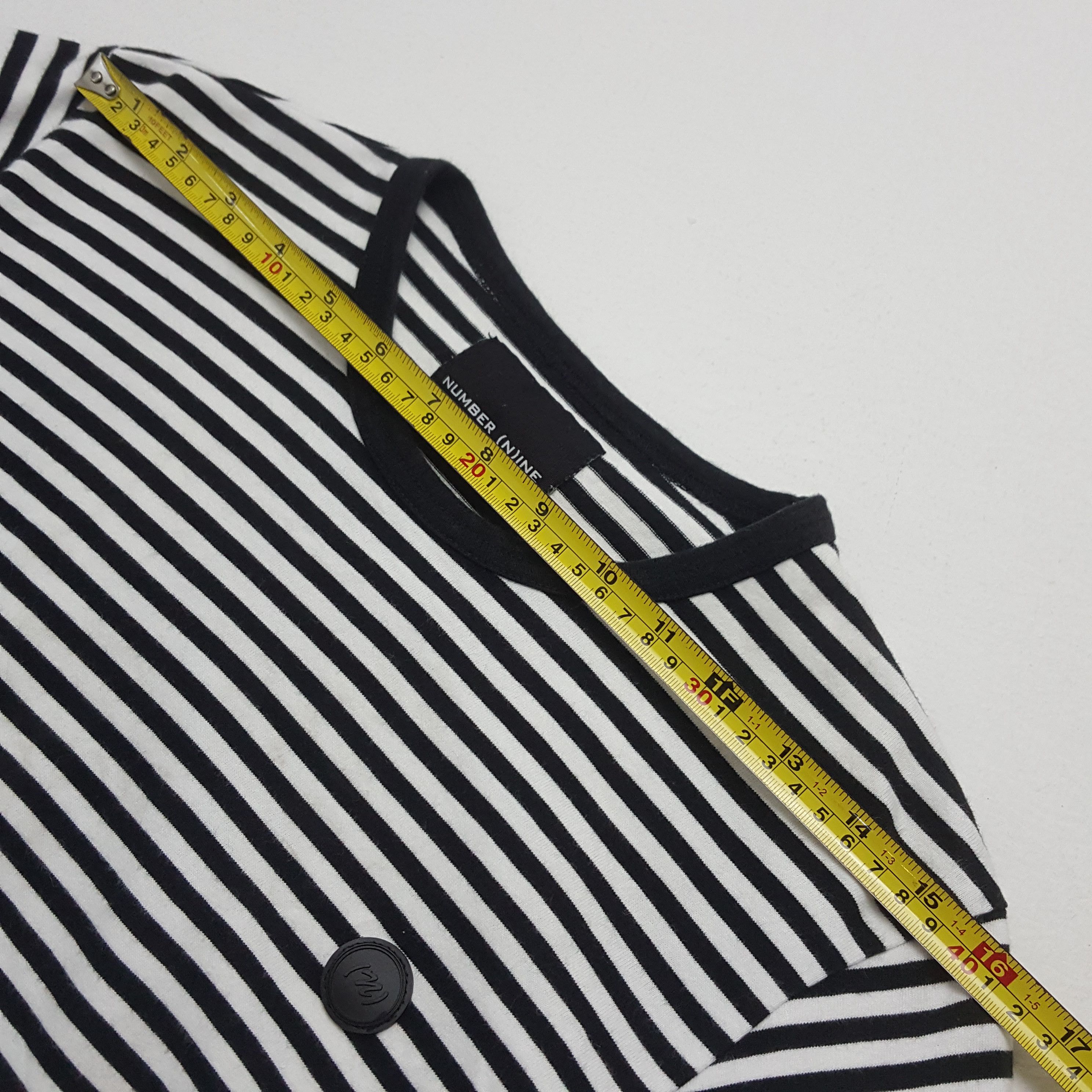Japanese Brand × Number (N)ine × Vintage Vintage Number (N)ine Japanese brand strip design t-shirt Size US M / EU 48-50 / 2 - 9 Thumbnail