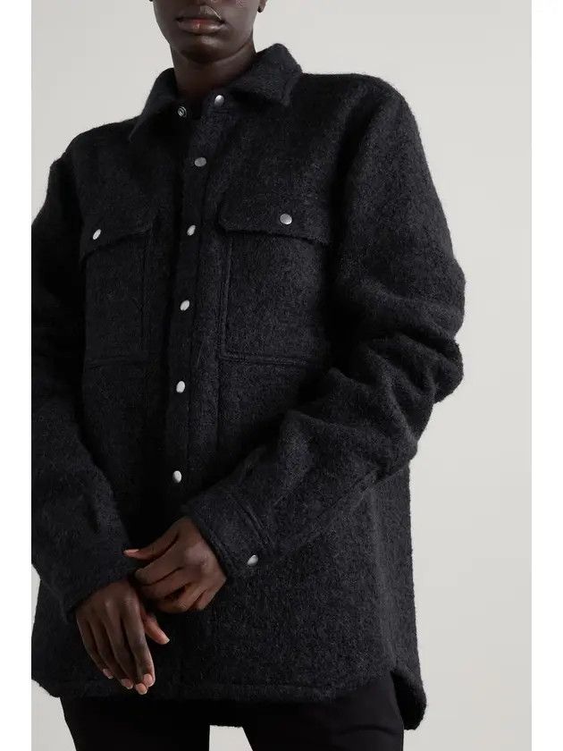 Rick Owens FW21 Alpaca/Mohair Outershirt Size US M / EU 48-50 / 2 - 13 Thumbnail