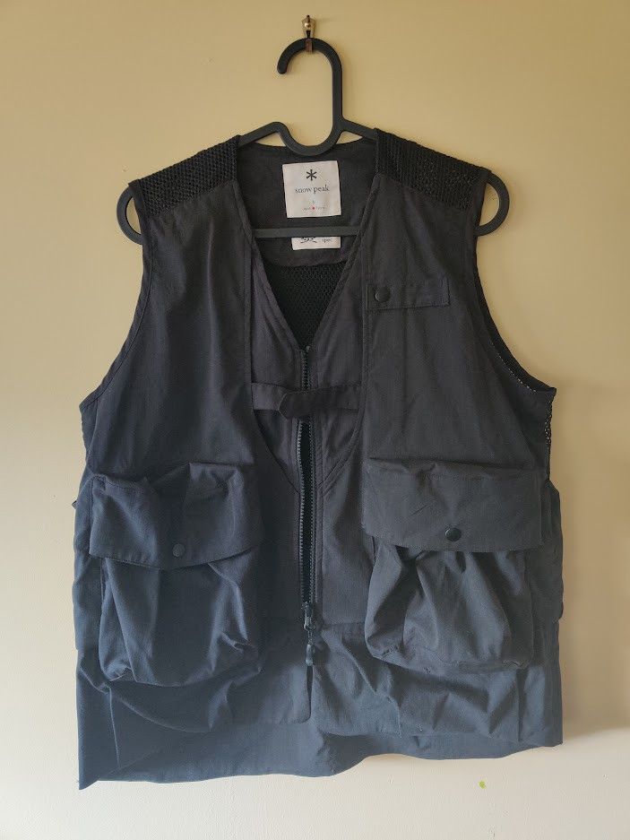 image of Snow Peak Tabiki Fire-Resistant Vest in Black, Men's (Size Small)